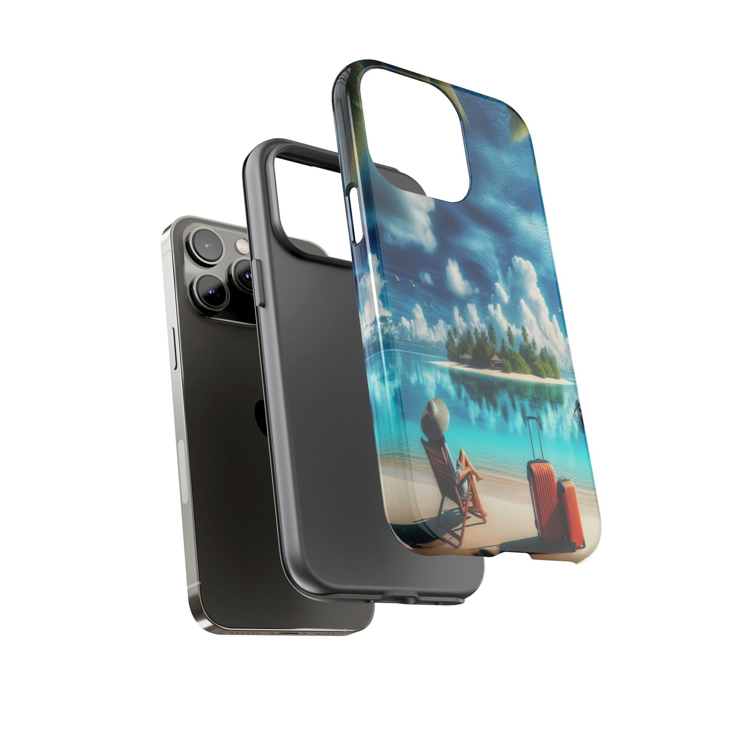 Custom ProtectiveIsland Escape in ParadiseIphone Case Compatible With Iphone 16 15 14 - Phone Cover