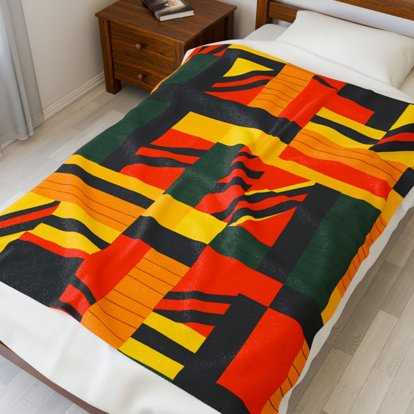 Geometric Rhapsody in Rhythm - Plush Blanket