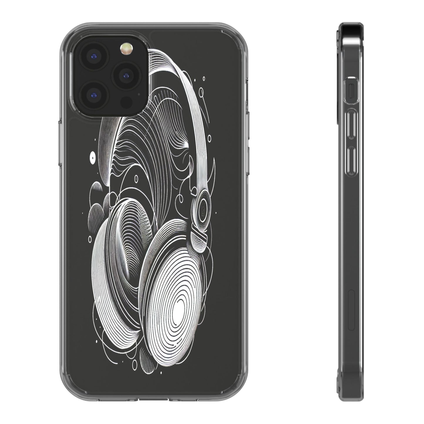 Transparent Harmonic Waves Iphone Case Compatible With Iphone 16 15 14 - Clear Phone Cover