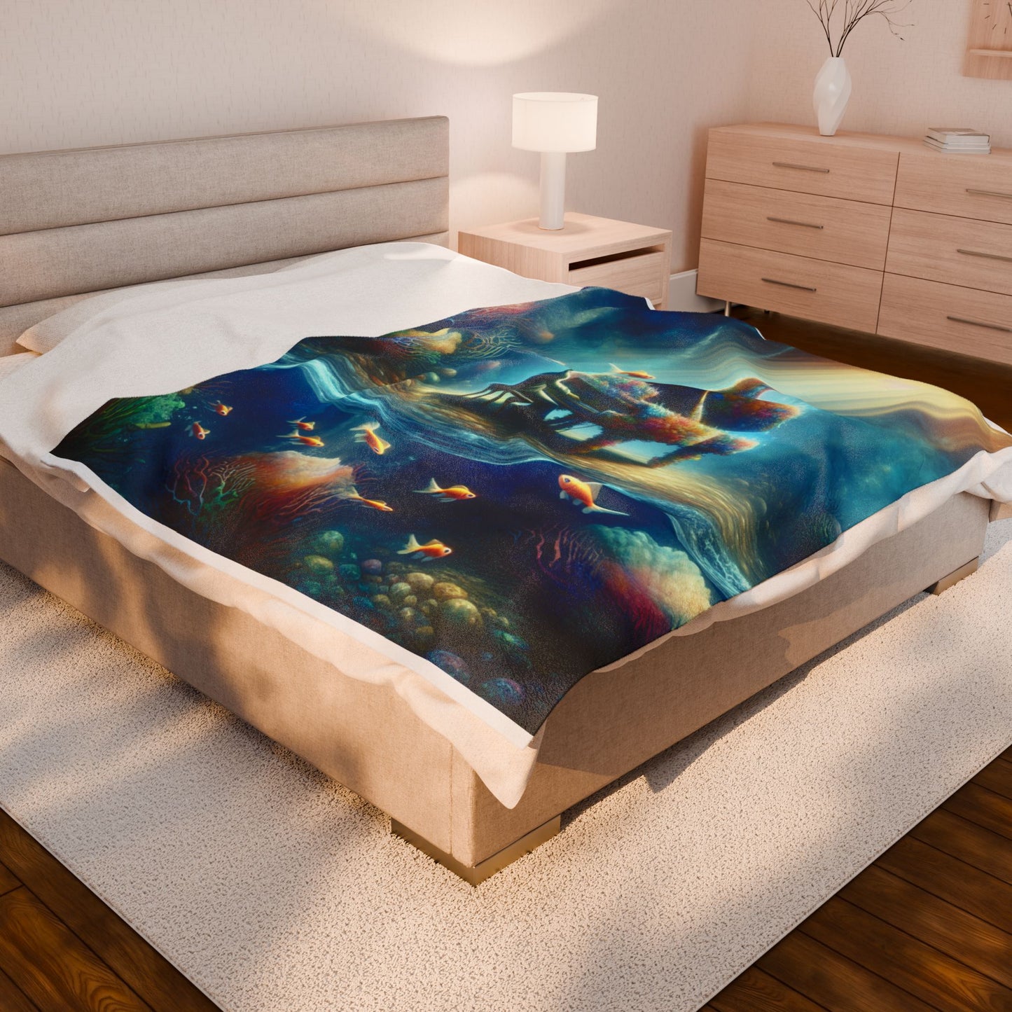 Melody Beneath the Waves - Plush Blanket