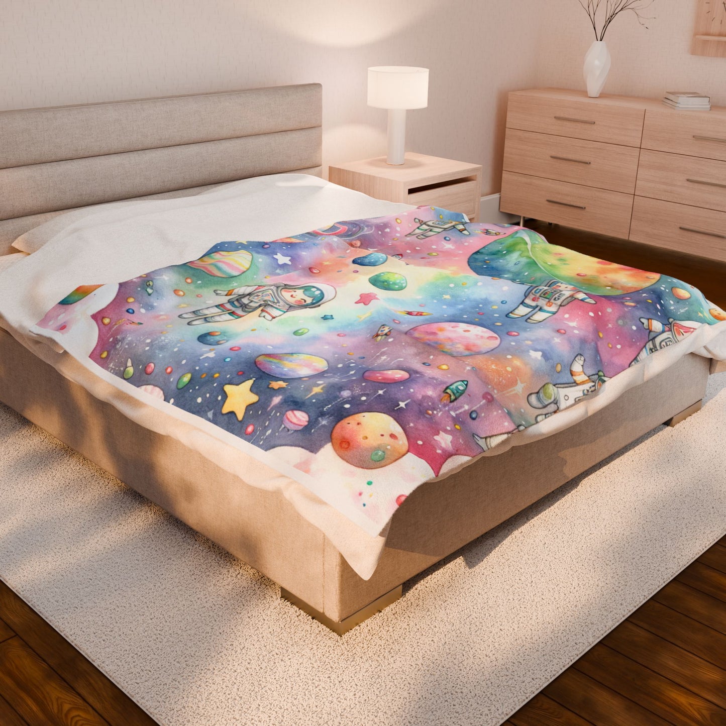 Explorers Among Planets - Plush Blanket