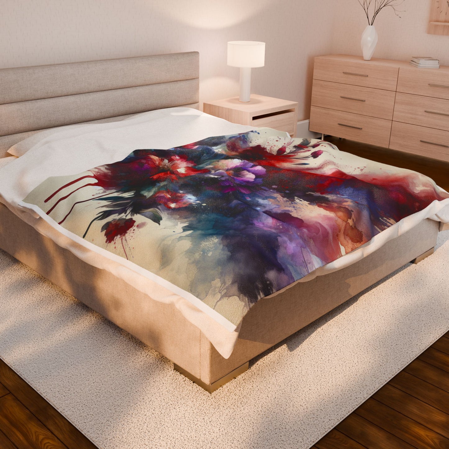 Floral Cascades - Plush Blanket