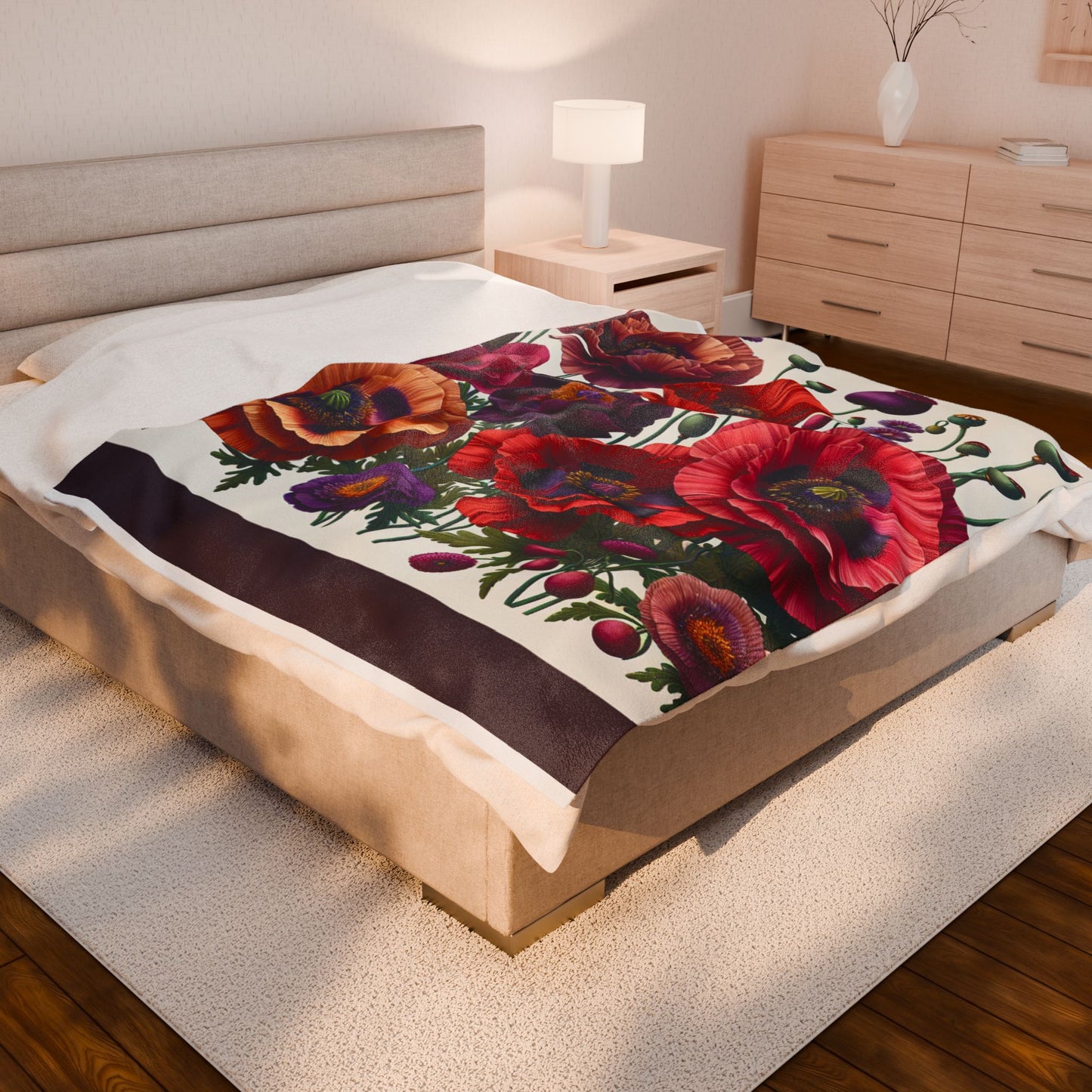 Opulent Poppies Display- Plush Blanket