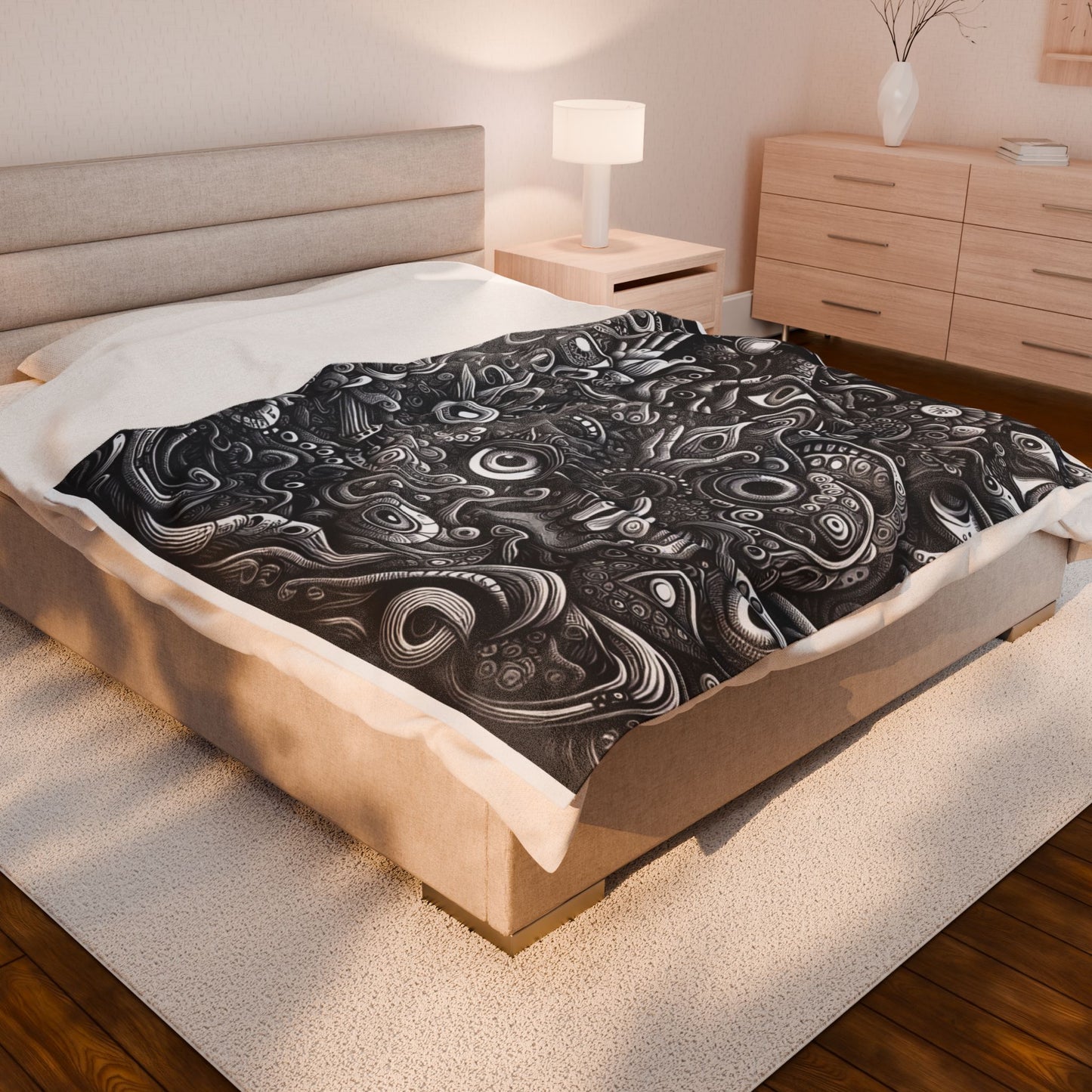 Eccentric Visionary Maze - Plush Blanket