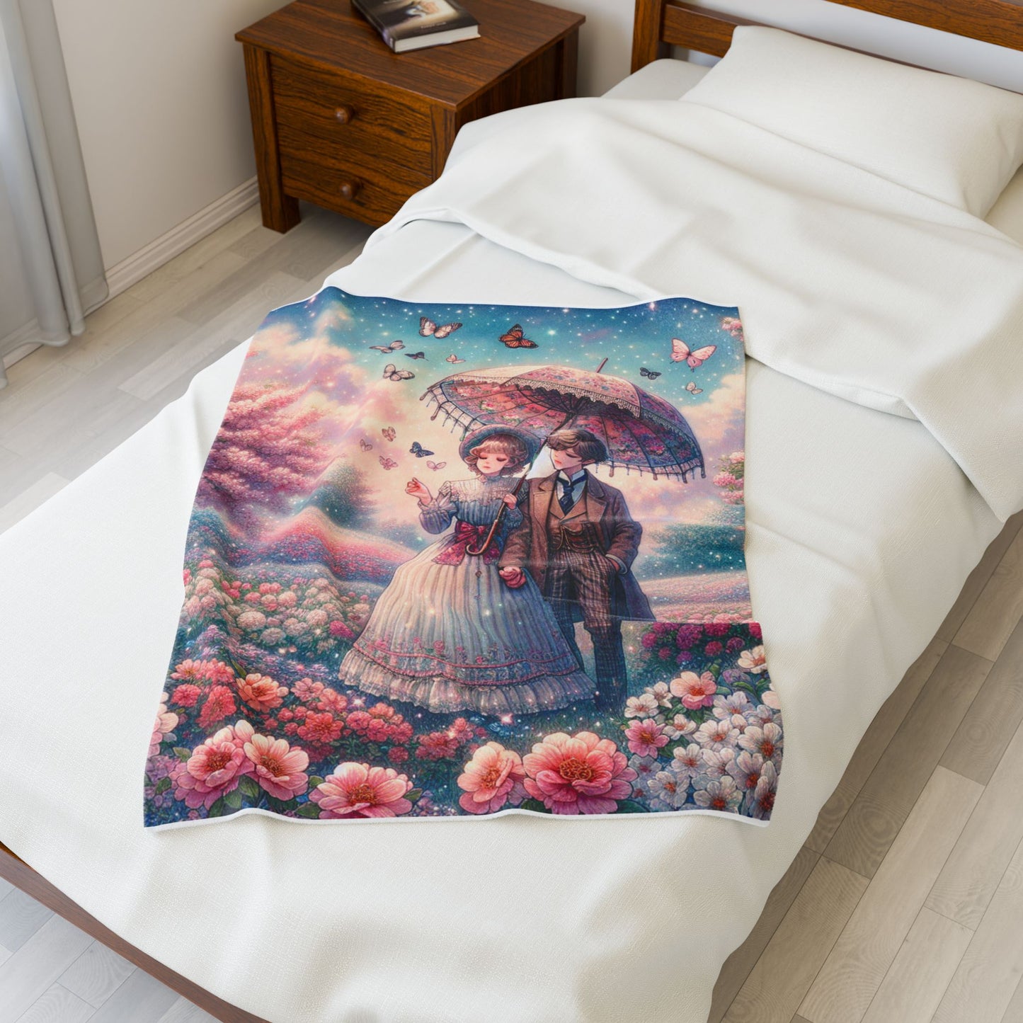 Stroll Through a Dreamy Meadow - Plush Blanket