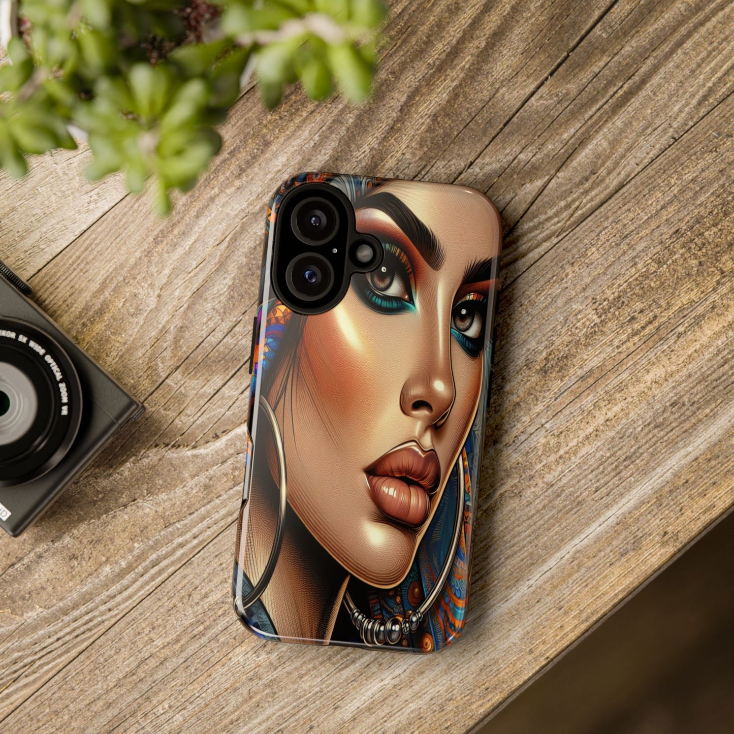 Protective Mystical Portrait in Patterns Iphone Case Compatible With Iphone 16 15 14 - Phone Cover