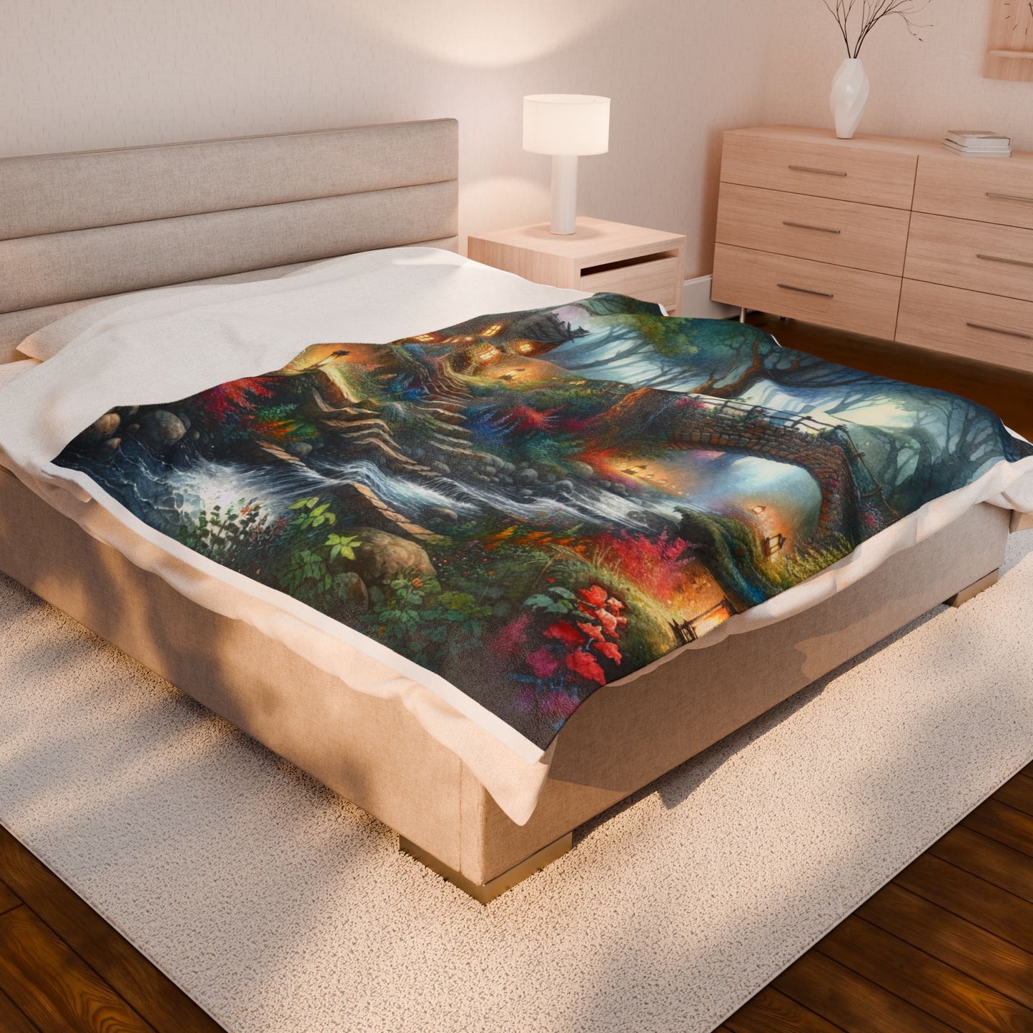 Hidden Enclave in the Woods - Plush Blanket