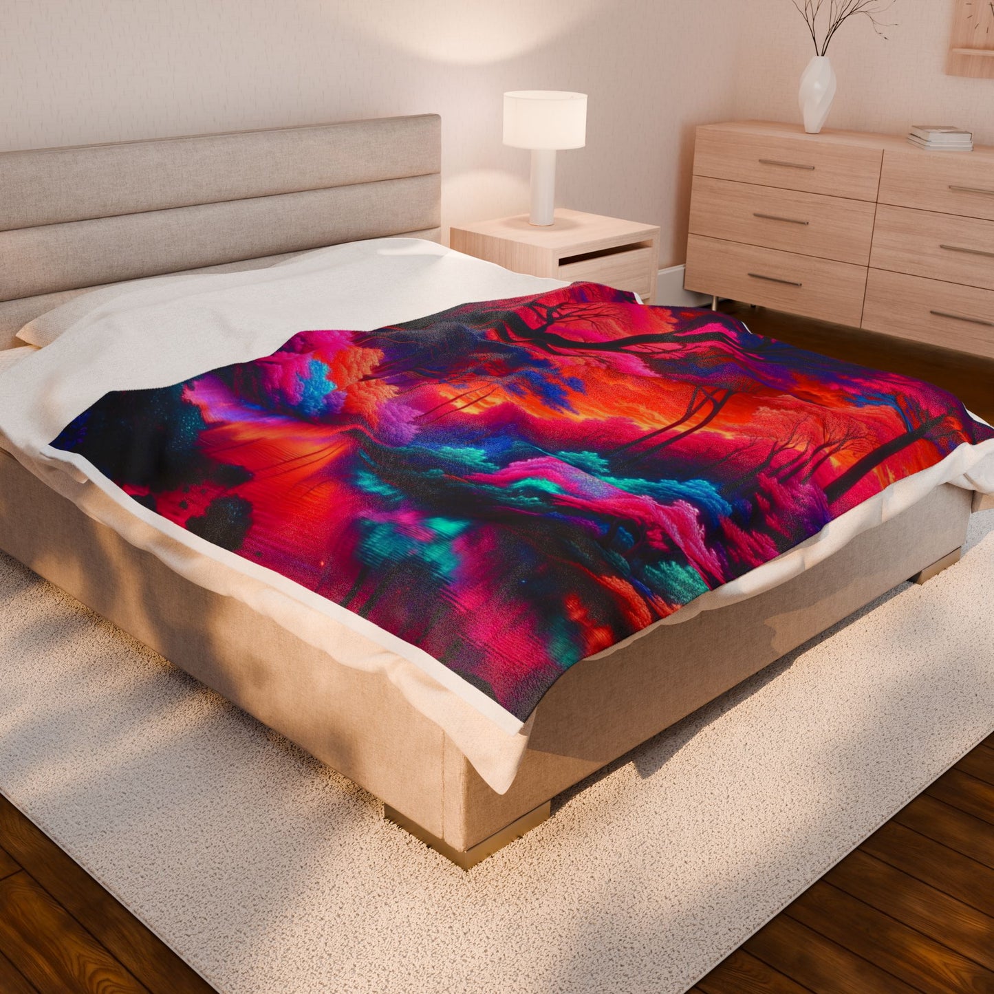 Nature's Radiance Unleashed - Plush Blanket