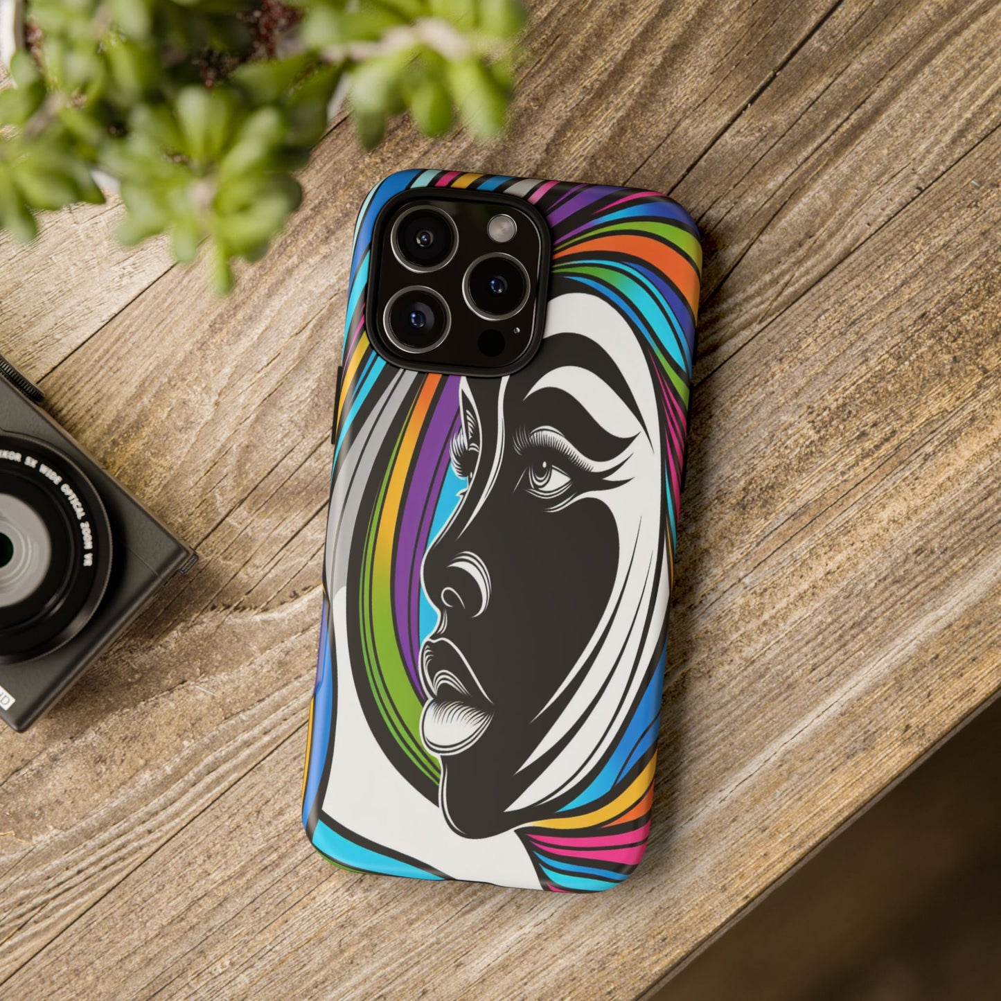 Colorful Portrait Fusion - Phone Case