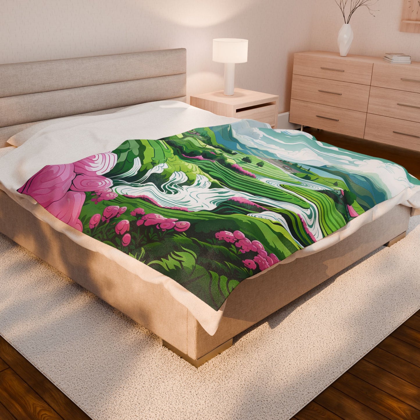 Surreal Blossom Valley- Plush Blanket
