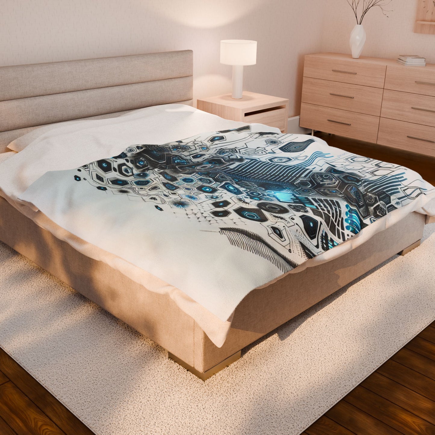 Intricate Tech Matrix - Plush Blanket