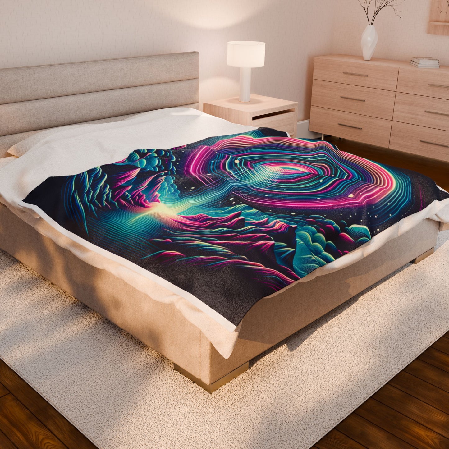 Radiant Cosmos Unveiled - Plush Blanket