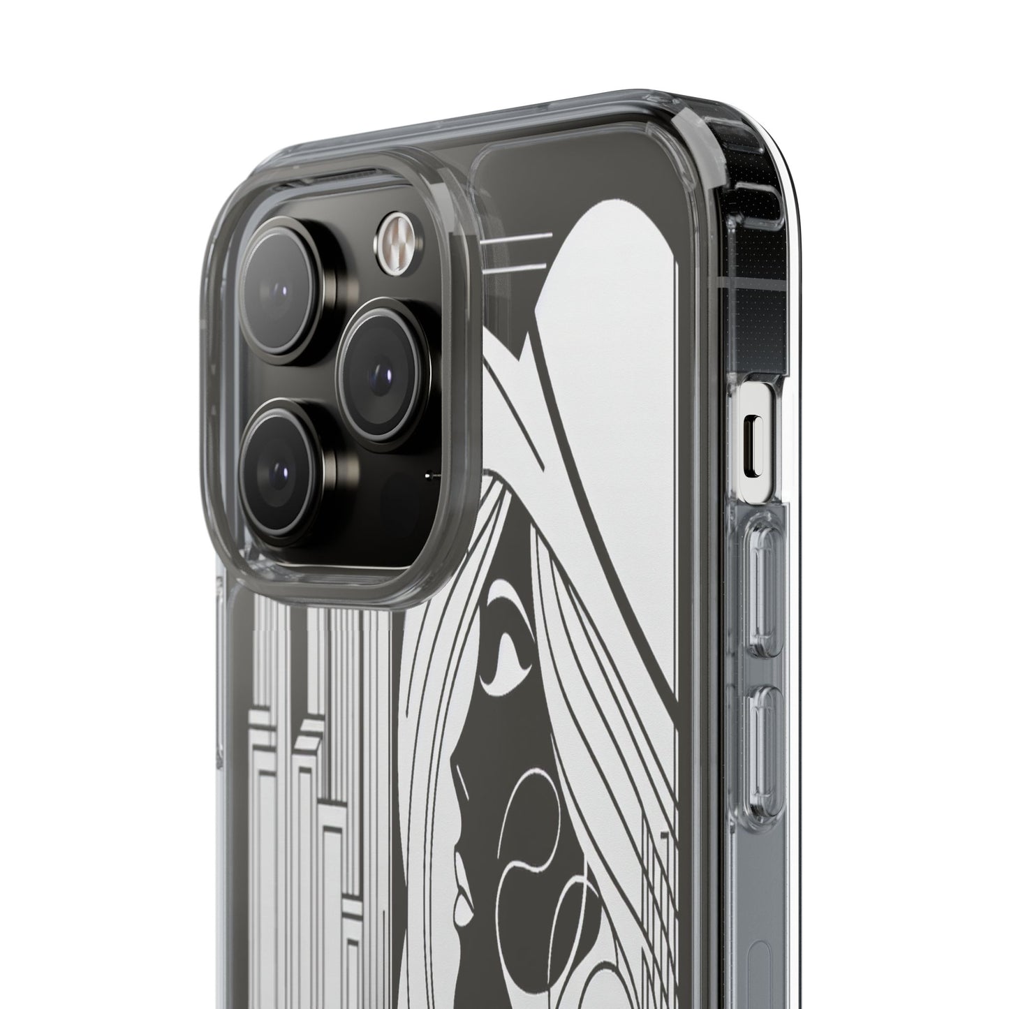 Transparent Silhouette of a Modern Vision Iphone Case Compatible With Iphone 16 15 14 - Clear Phone Cover