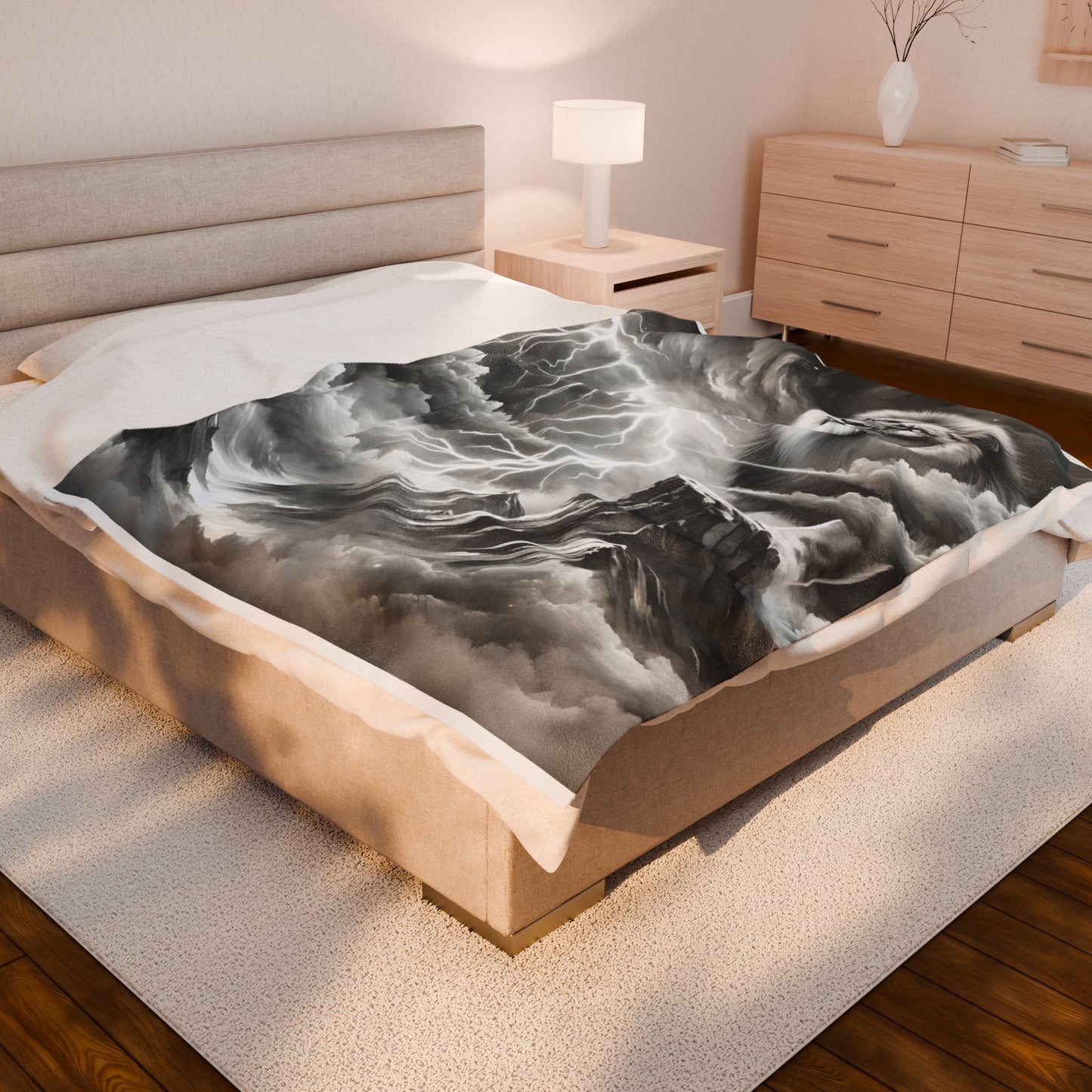 Majestic Roar of the Storm - Plush Blanket