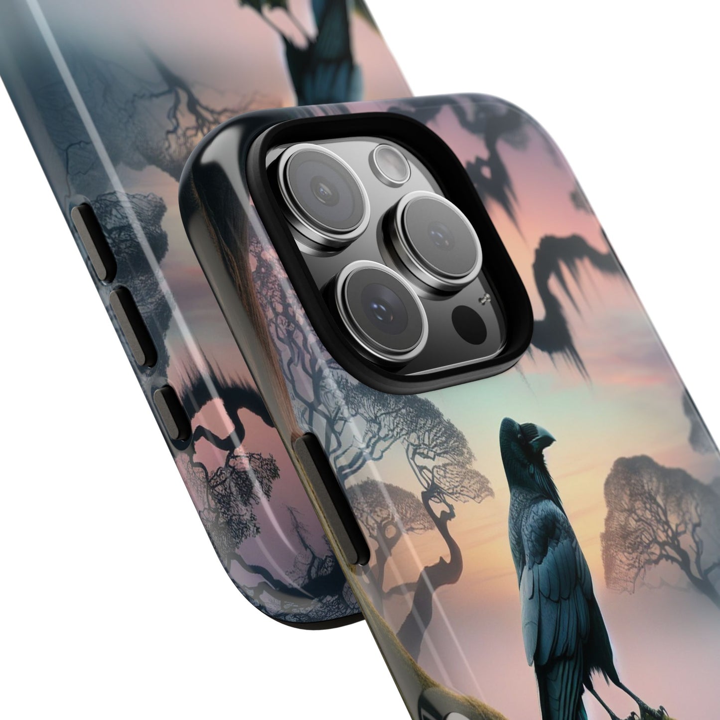 Raven in the Misty Forest - Phone Case