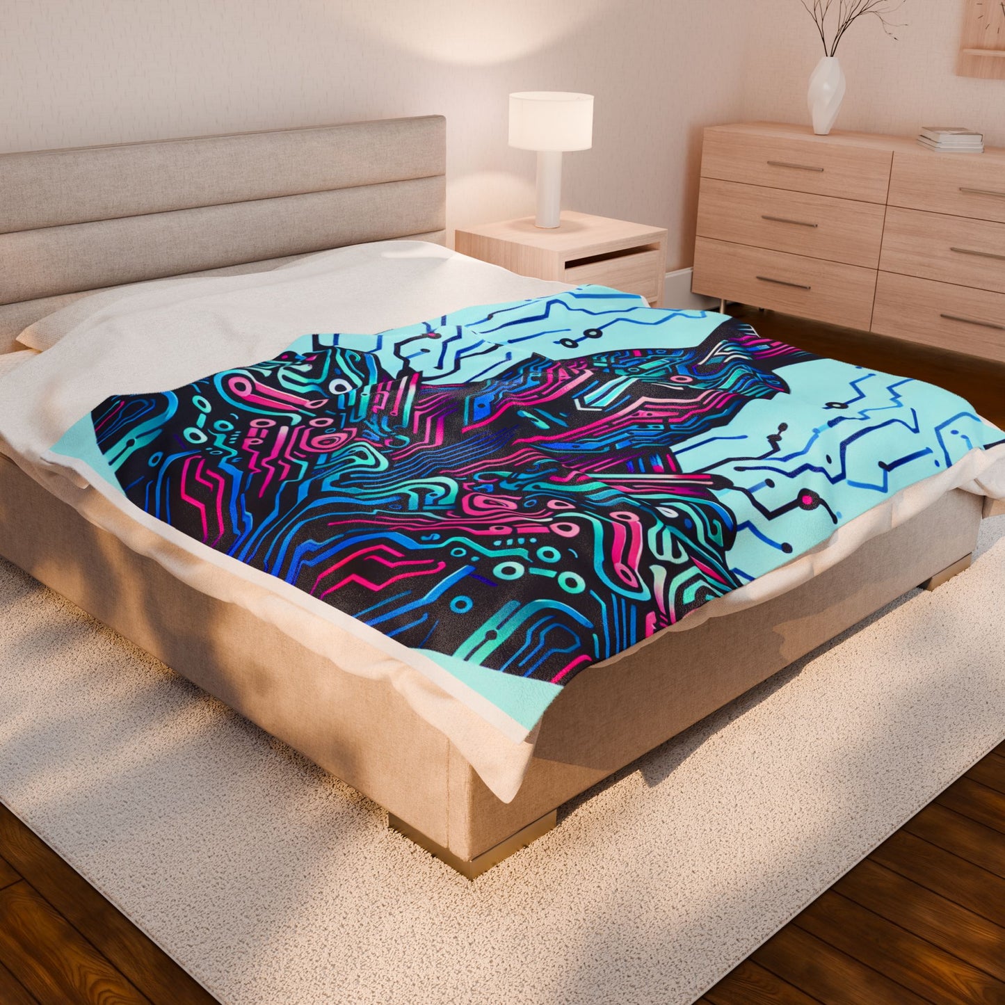 Techno Warrior's Essence - Plush Blanket