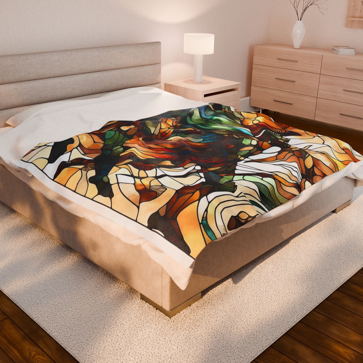 Warriors in Stained Glass - Plush Blanket