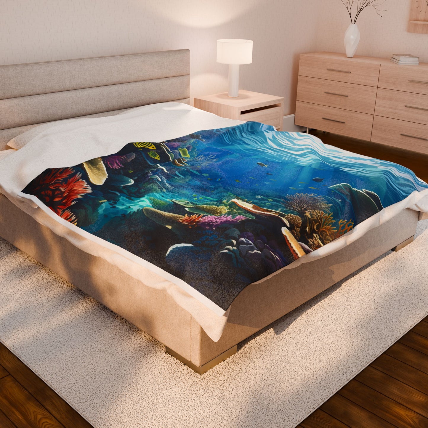 Underwater Haven of Tranquility- Plush Blanket