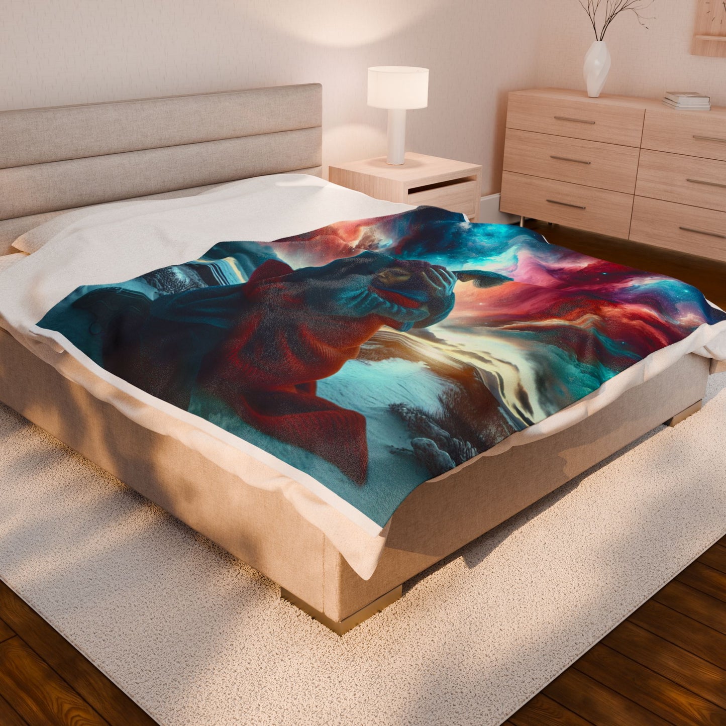 Embrace Under Starlit Skies - Plush Blanket