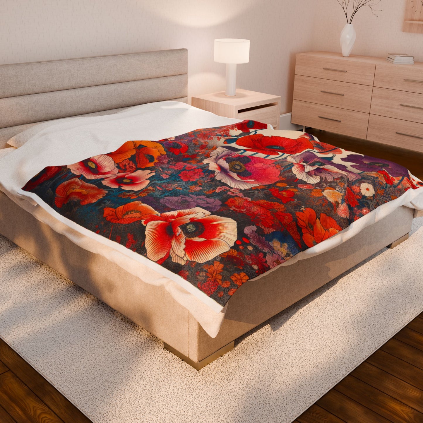 Field of Vivid Petals - Plush Blanket