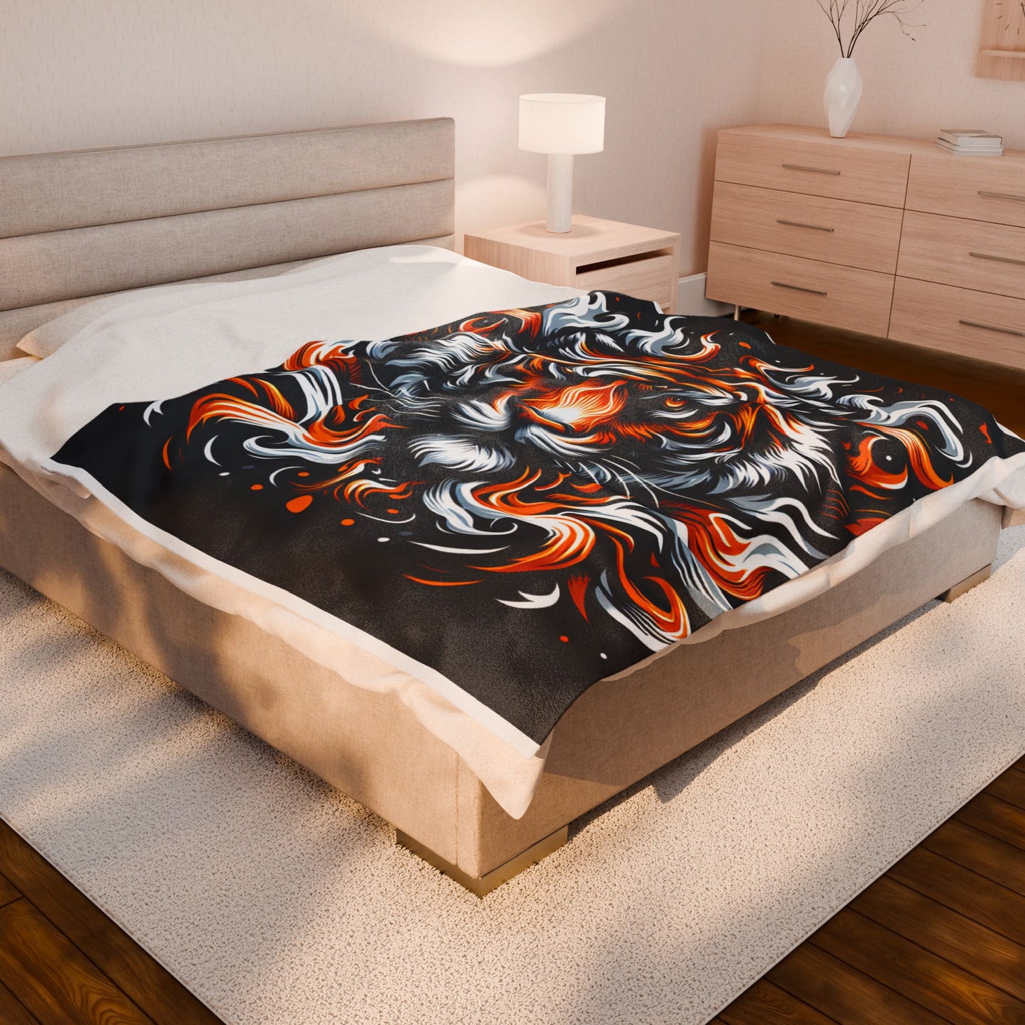 Majestic Beast at Rest - Plush Blanket