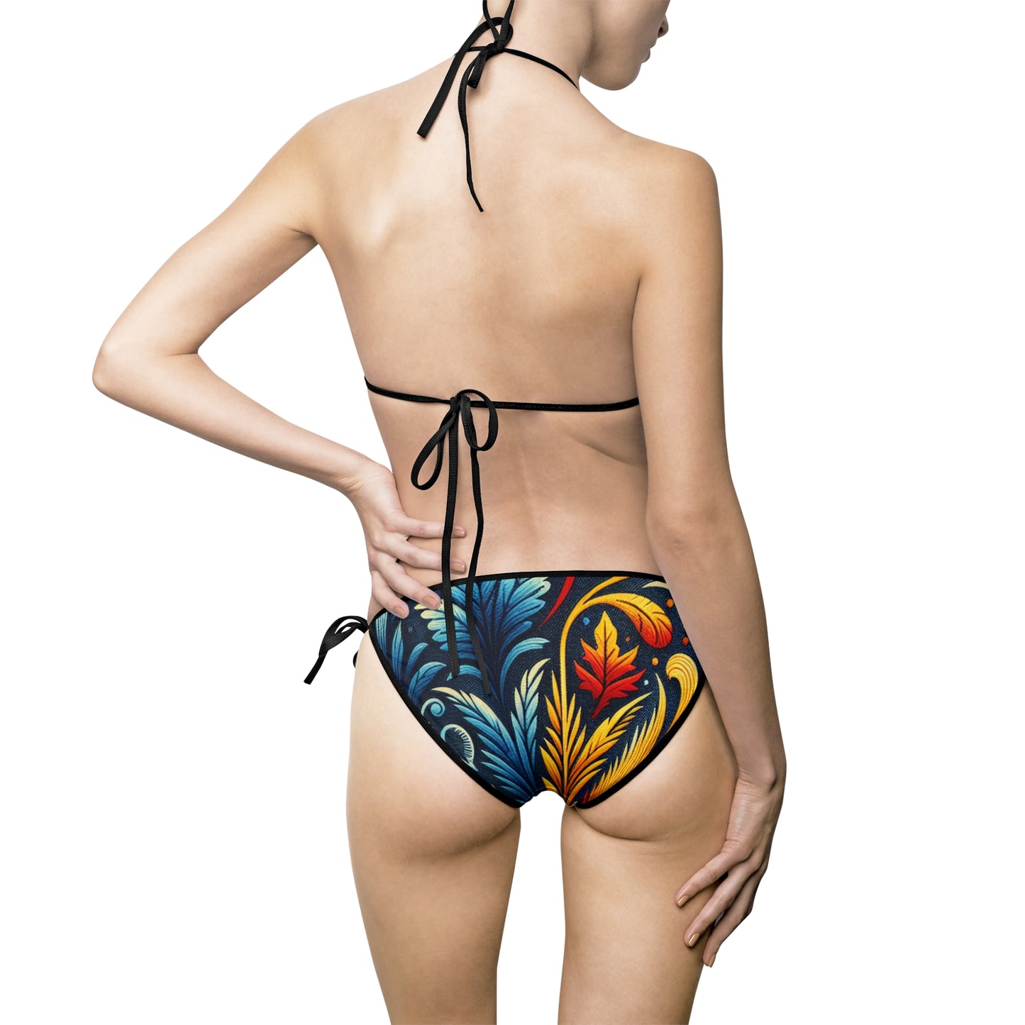 Women's Vivid Whirl of Botanical Wonders Bikini Swimsuit