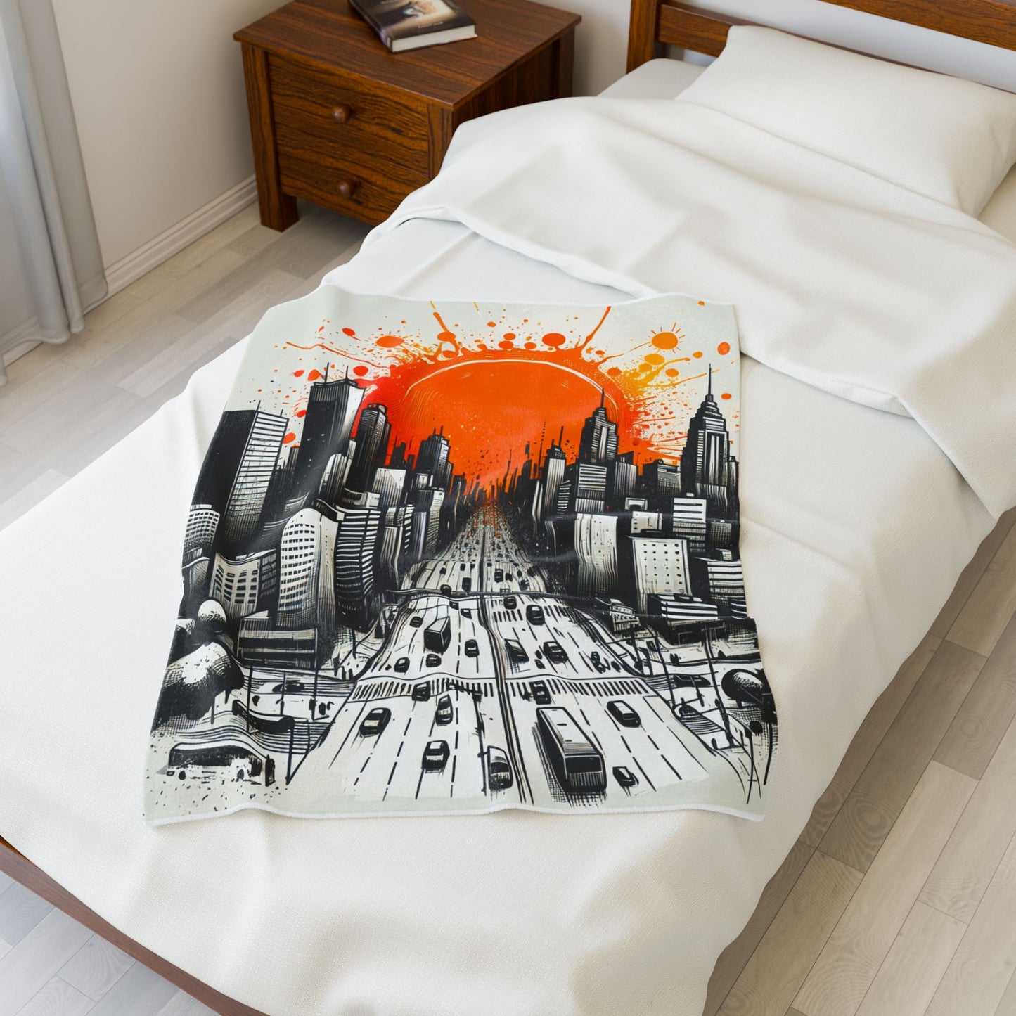 Burst of Energy in the Metropolis - Plush Blanket