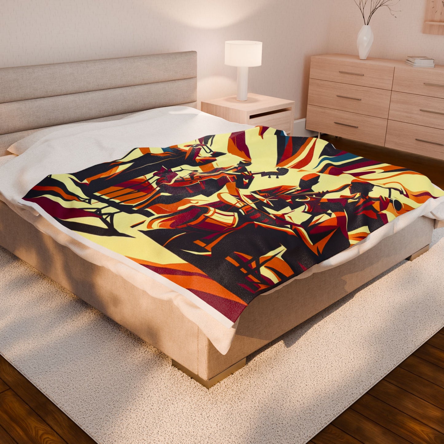 Jazz Ensemble in Motion - Plush Blanket