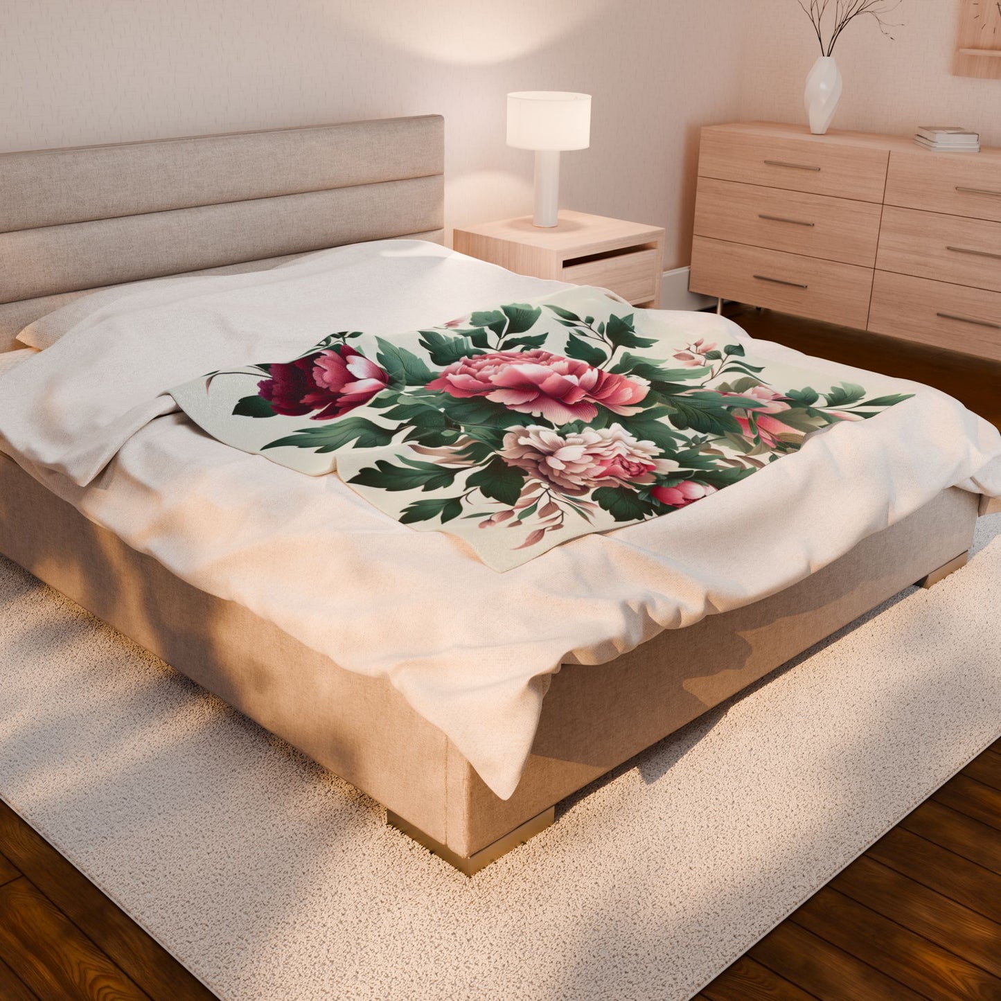 Peony Reverie - Plush Blanket