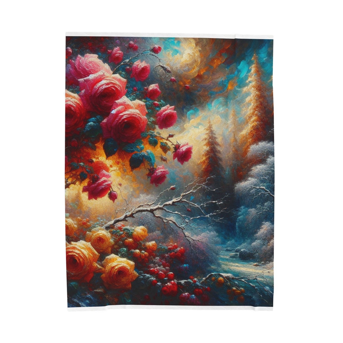 Rose Garden Fantasy - Plush Blanket