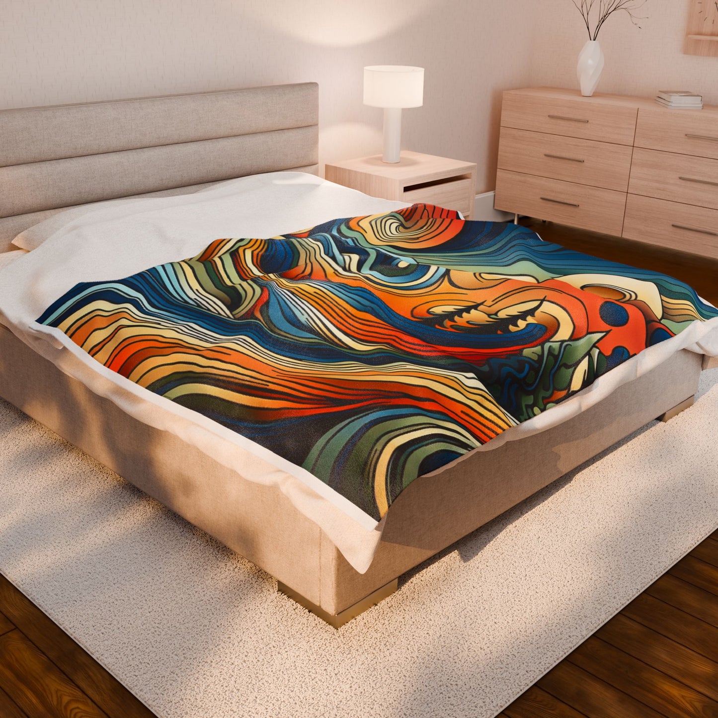 Whirling Colors of Nature - Plush Blanket