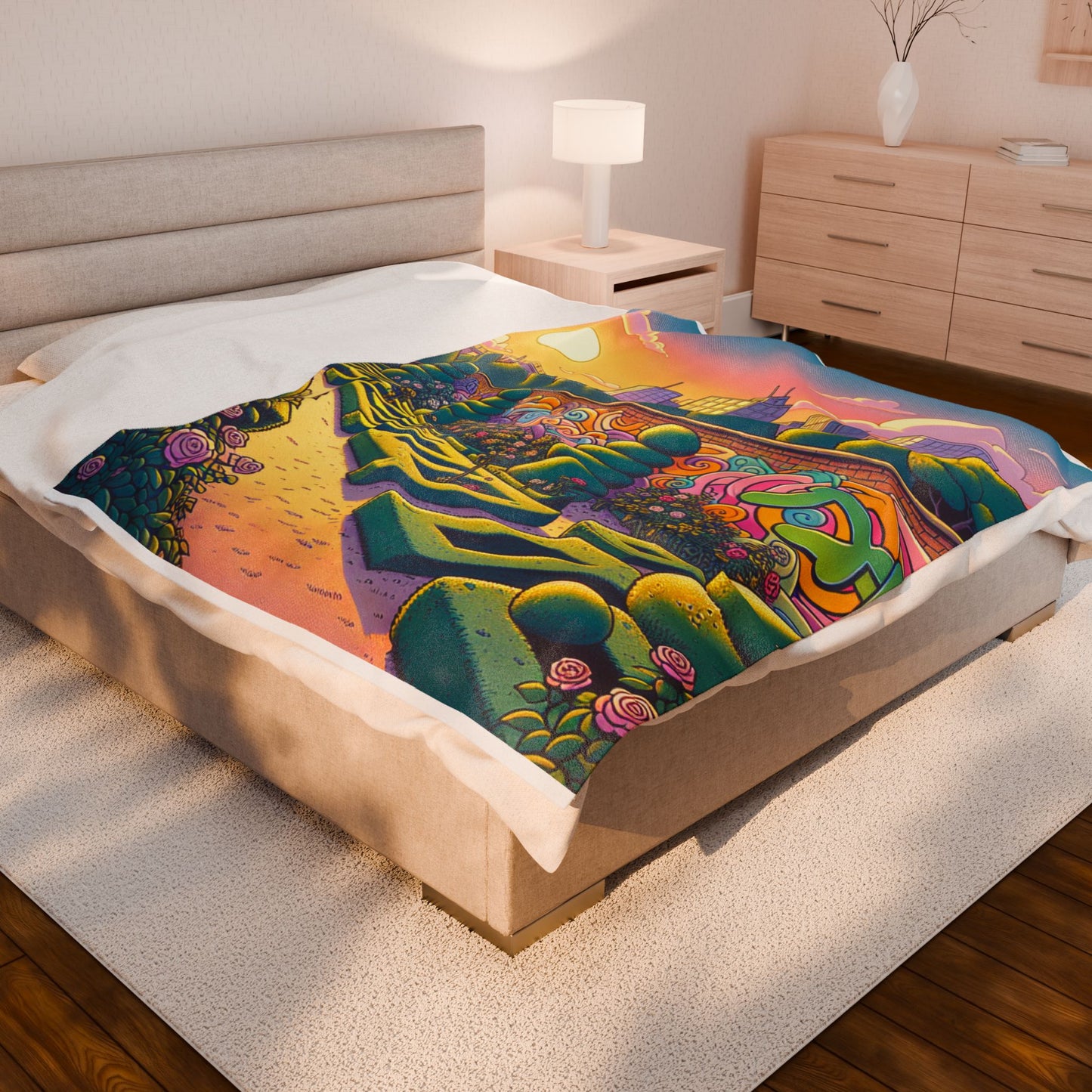 City Oasis of Enchantment - Plush Blanket