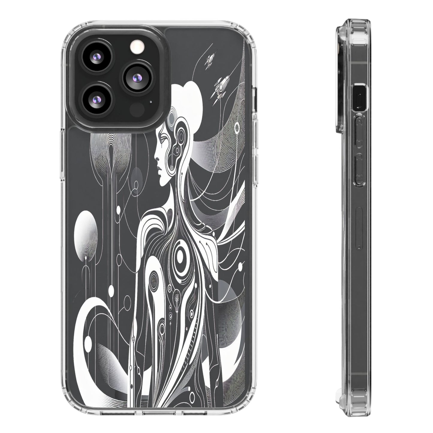 Transparent Galactic Ascent Iphone Case Compatible With Iphone 16 15 14 - Clear Phone Cover