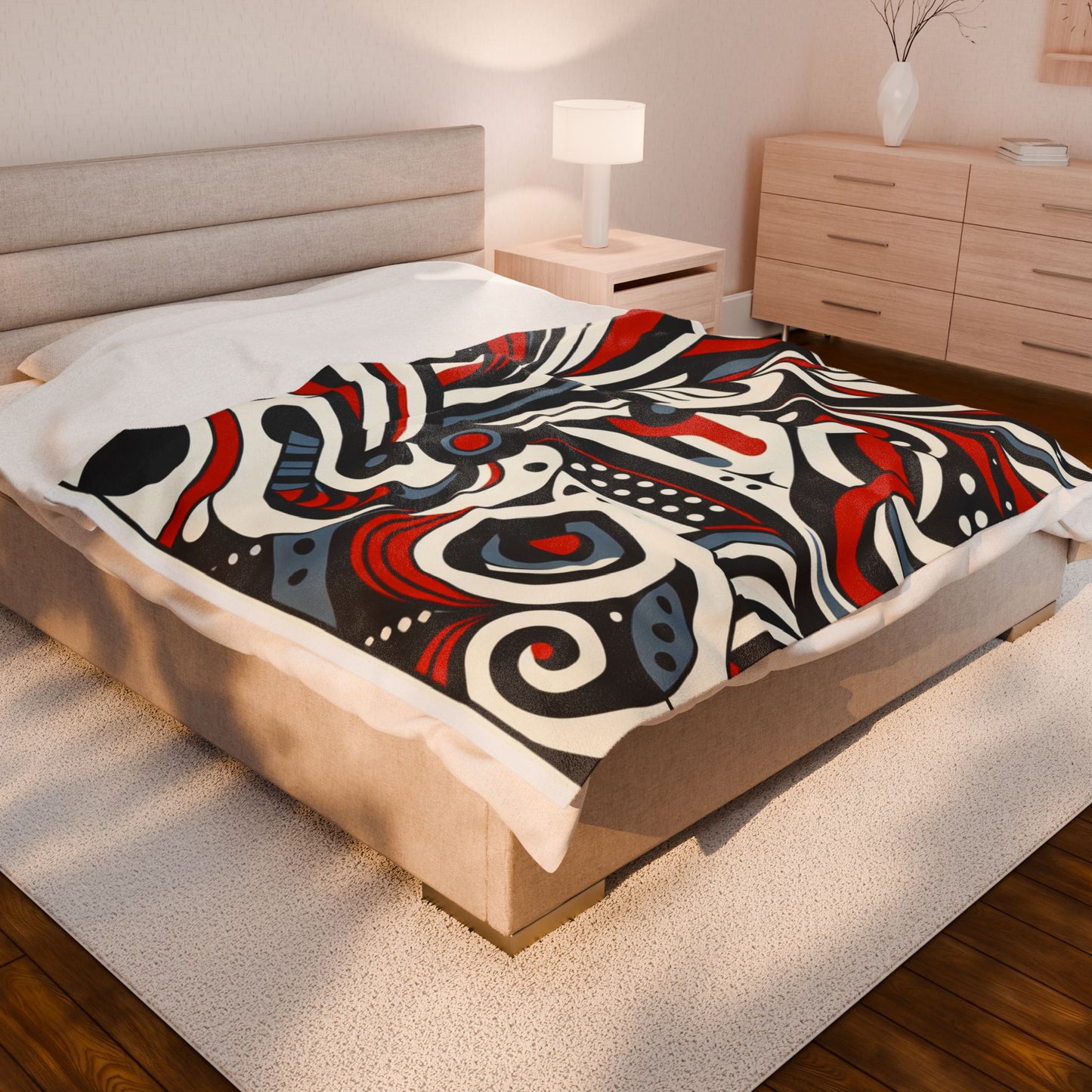 Circles and Curves in Motion - Plush Blanket