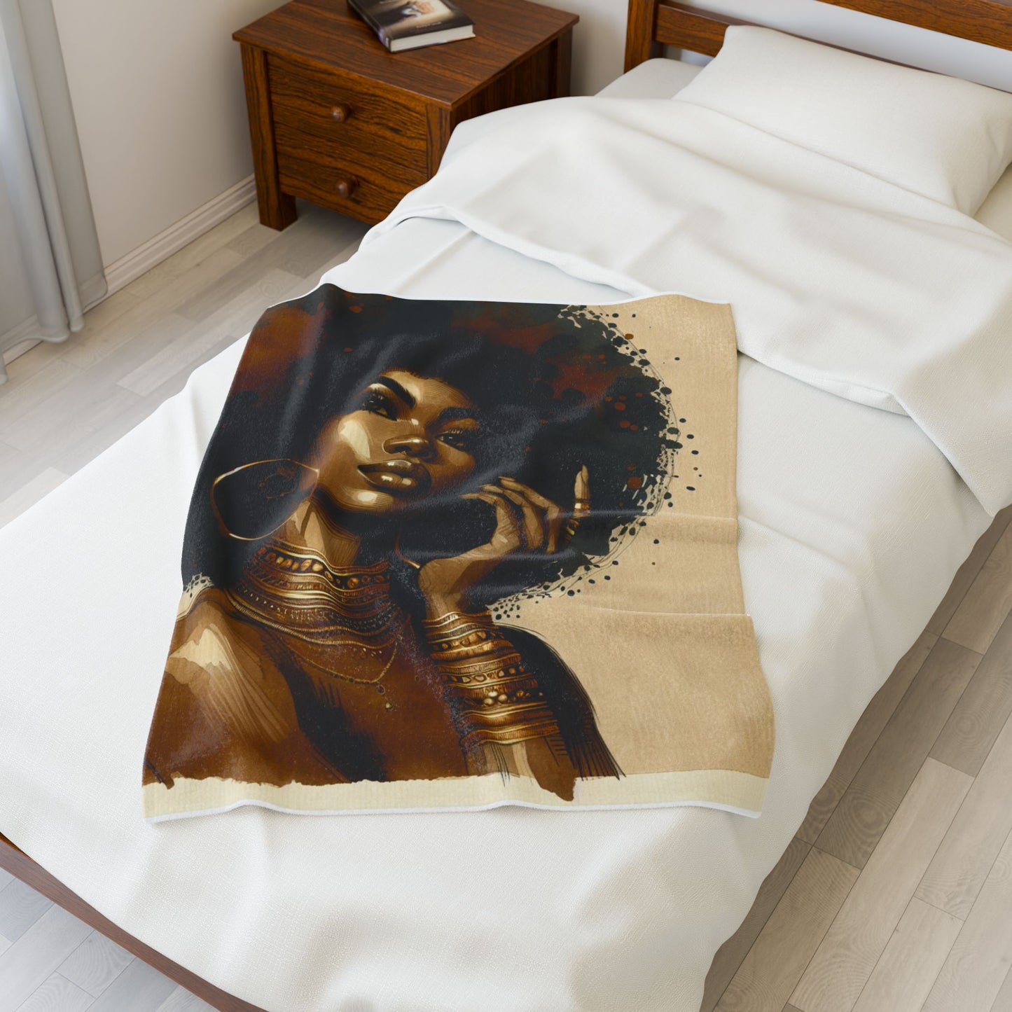 Melanin Majestic Aura - Plush Blanket