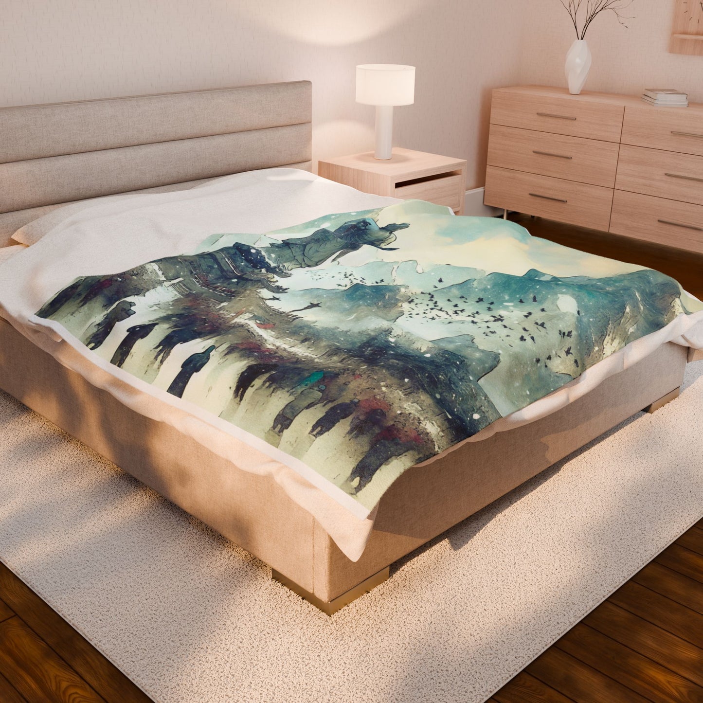 Pilgrimage of Tranquility - Plush Blanket