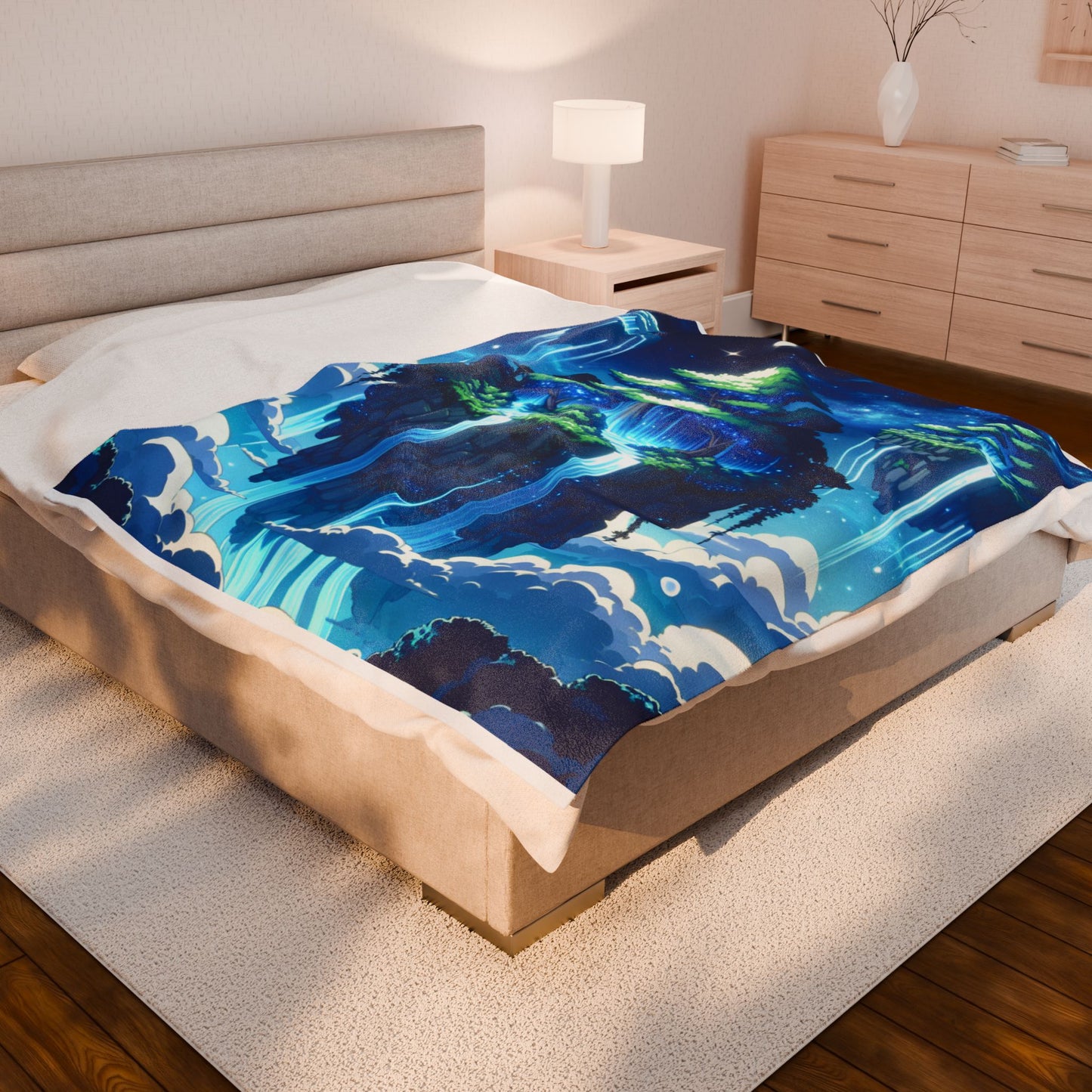 Floating Isles Fantasy - Plush Blanket
