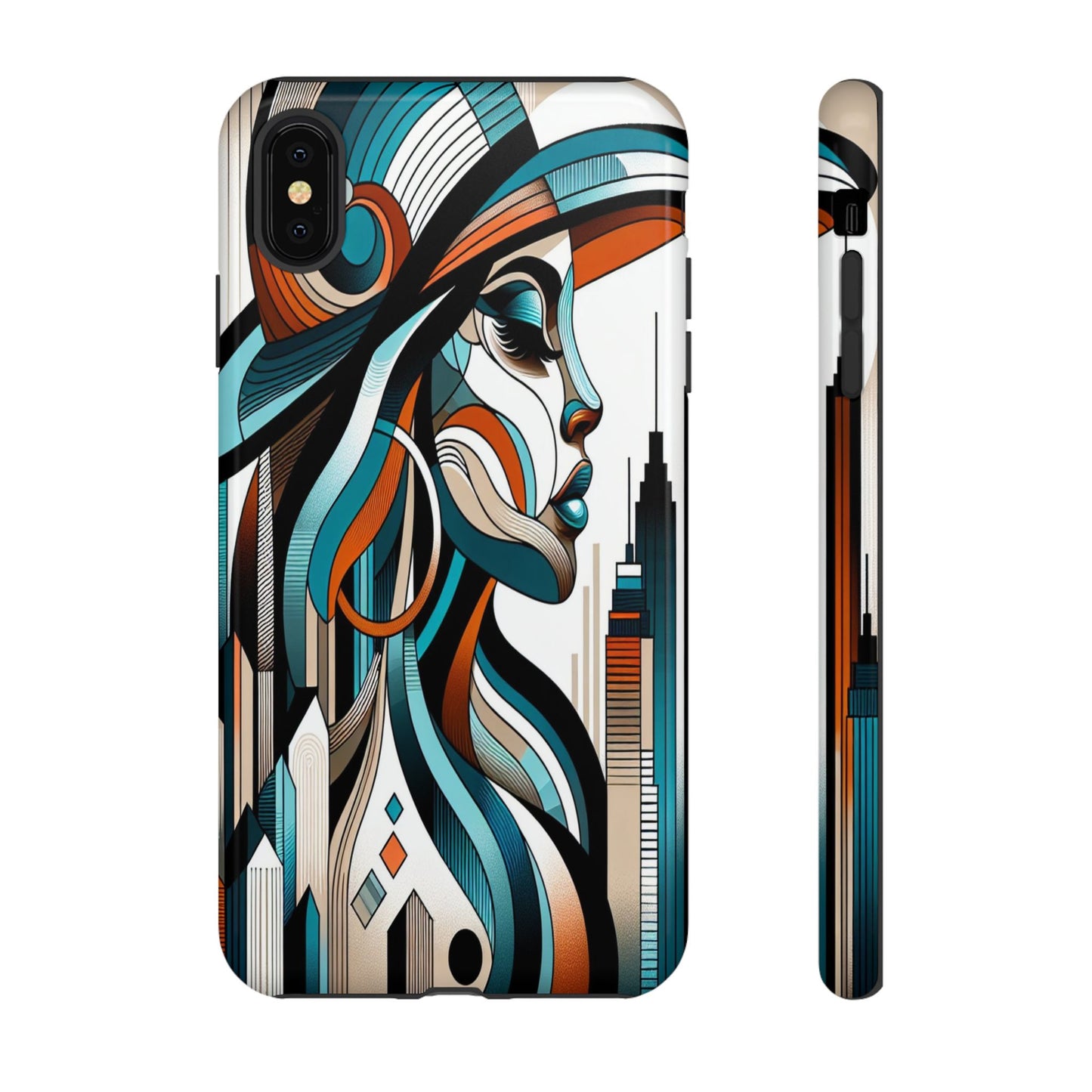Custom ProtectiveCity Muse in Abstract LinesIphone Case Compatible With Iphone 16 15 14 - Phone Cover