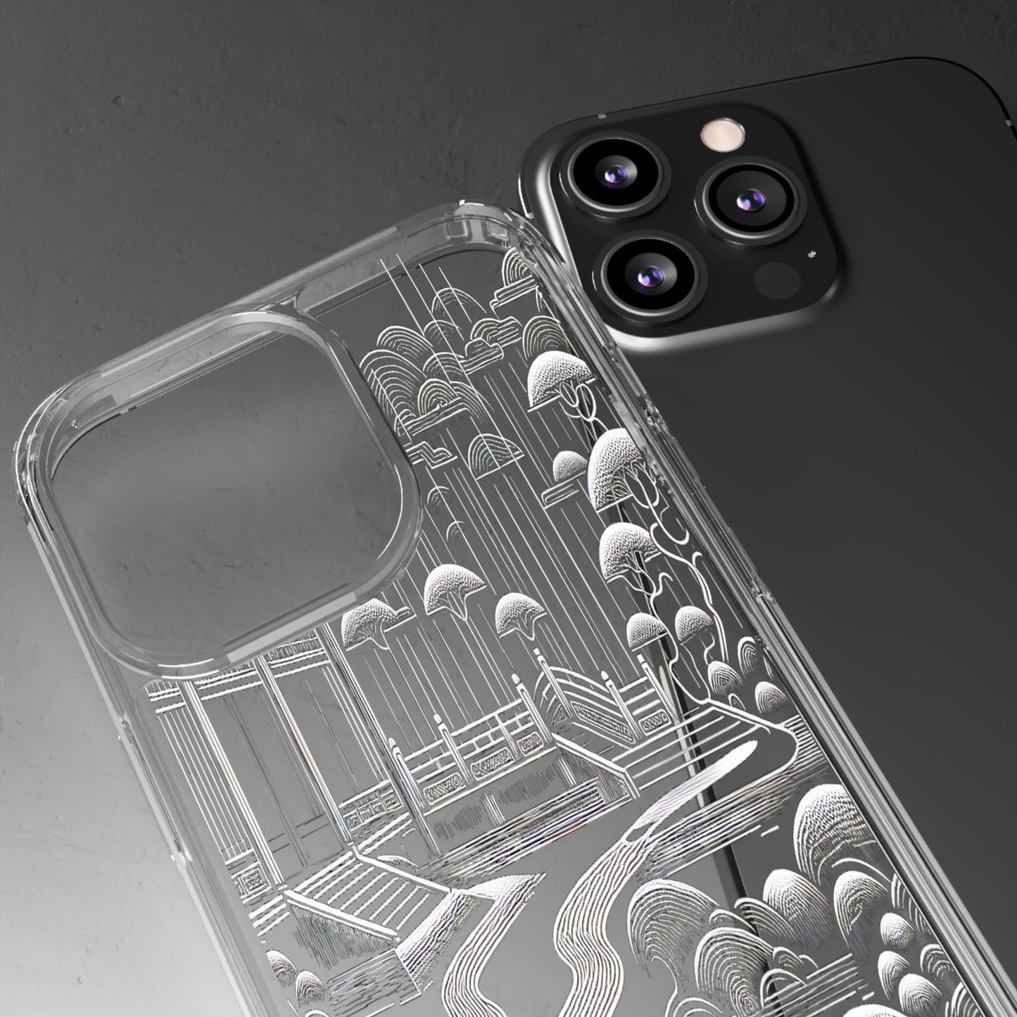 Transparent Zen Pathway Iphone Case Compatible With Iphone 16 15 14 - Clear Phone Cover