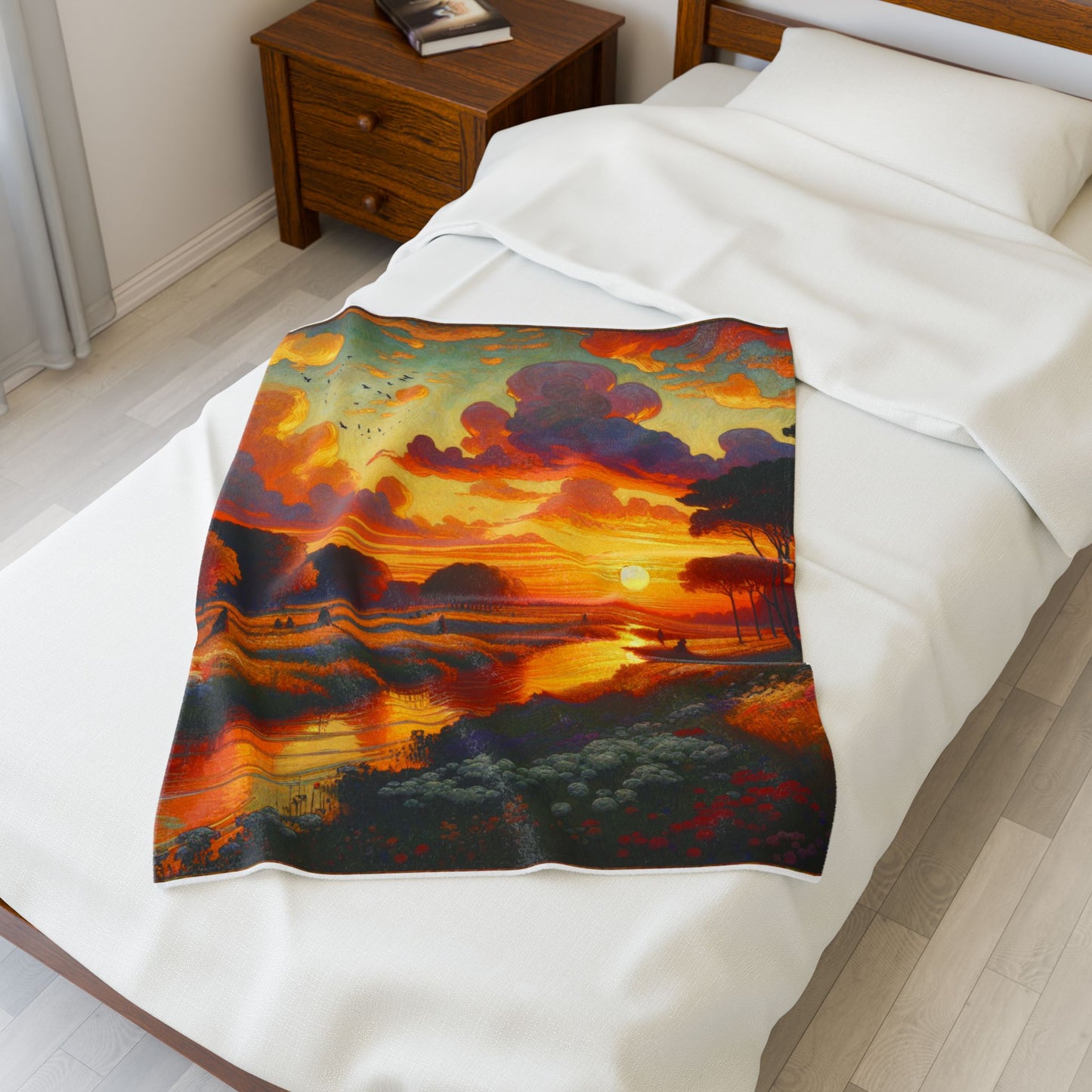 Radiant Evening Radiance - Plush Blanket