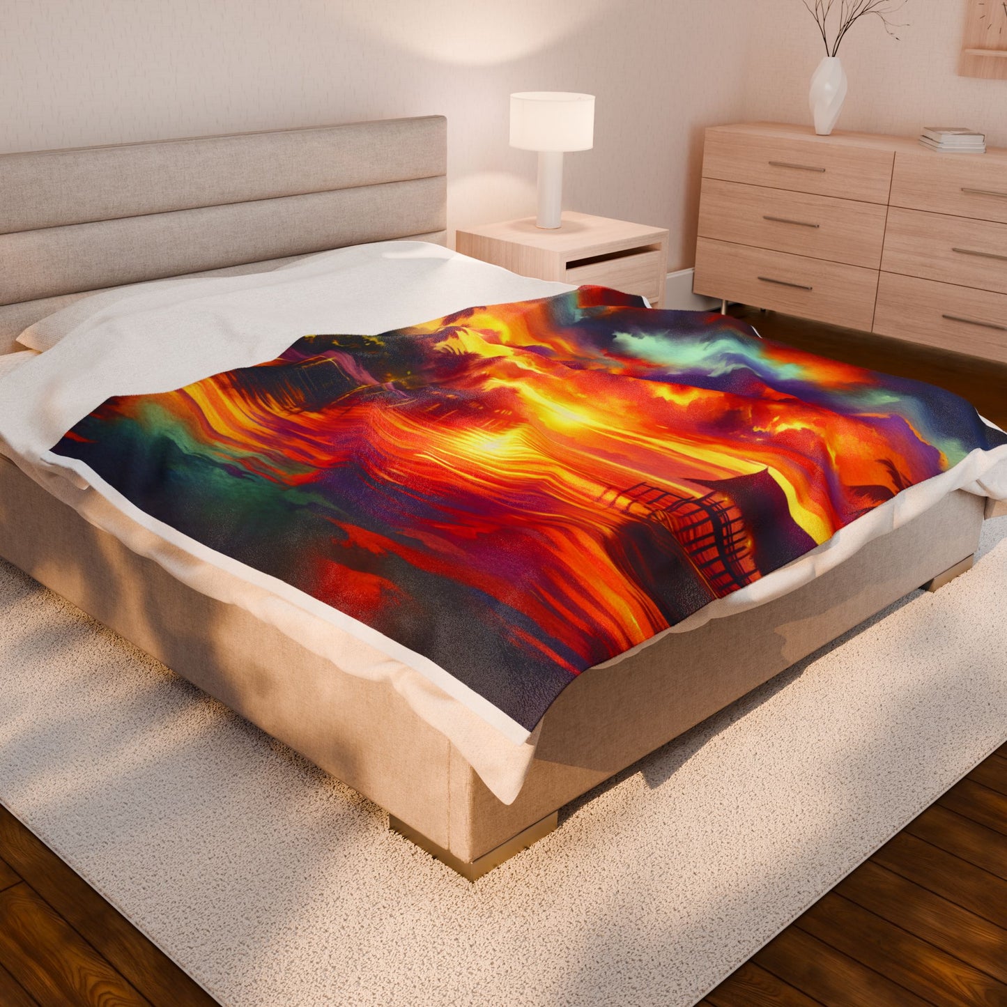 Tropical Evening Radiance - Plush Blanket