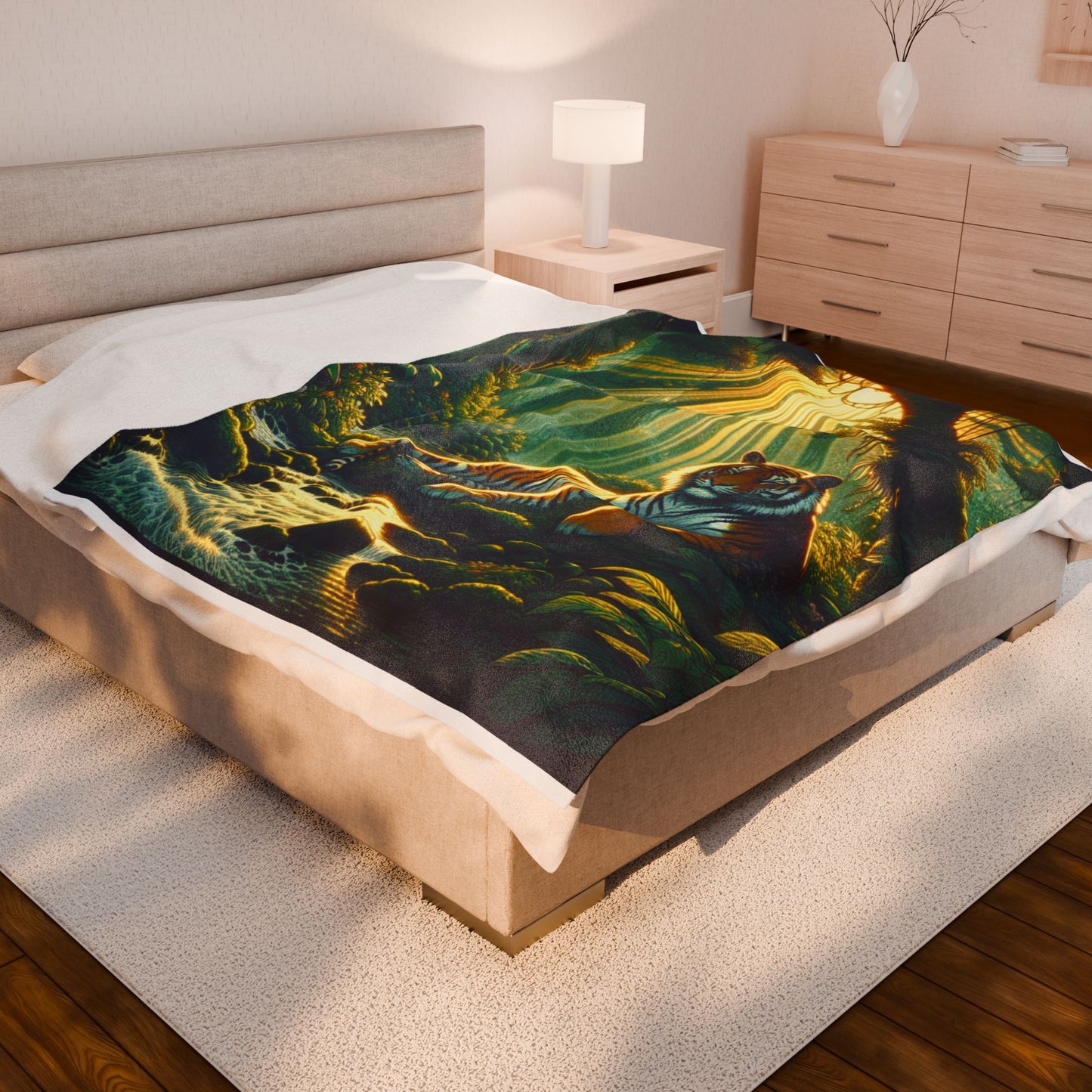 Majestic Jungle Reverie - Plush Blanket