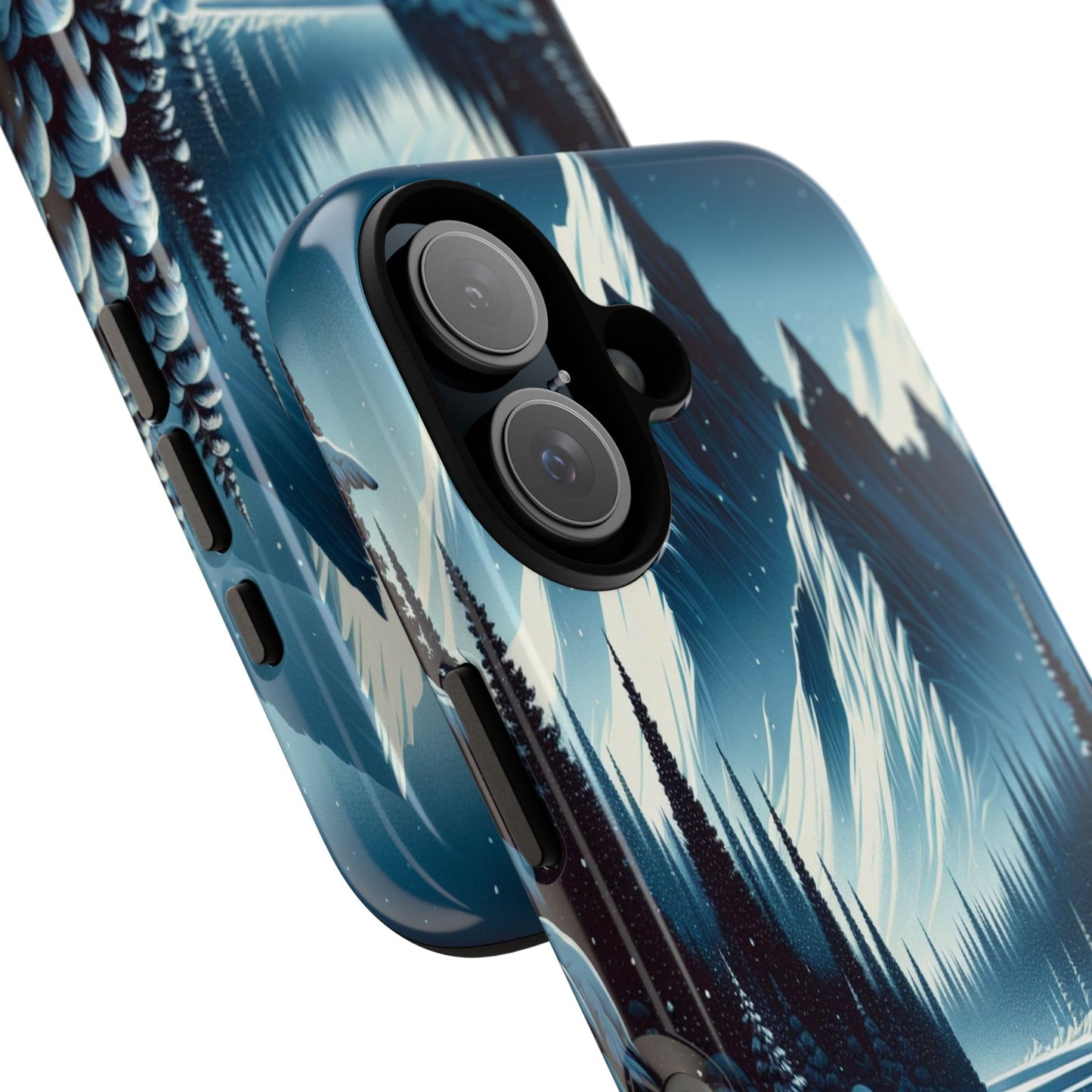 Frozen Peaks and Icy Reflections - Phone Case