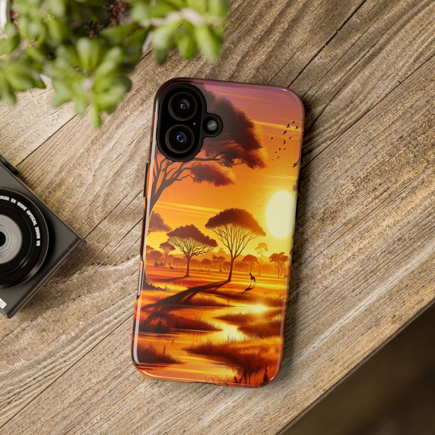 Protective Golden Savannah Giants Iphone Case Compatible With Iphone 16 15 14 - Phone Cover