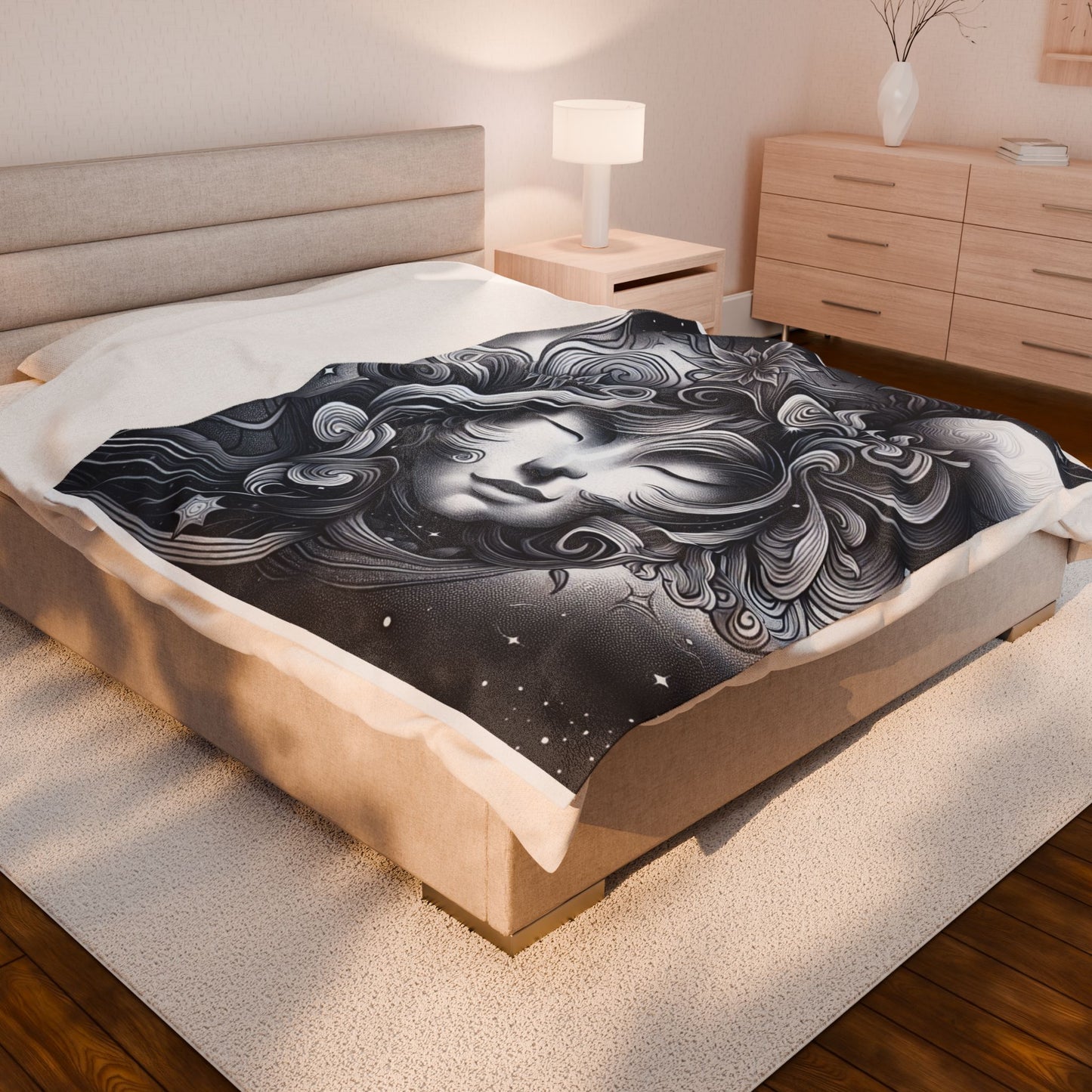 Celestial Muse of Dreams - Plush Blanket