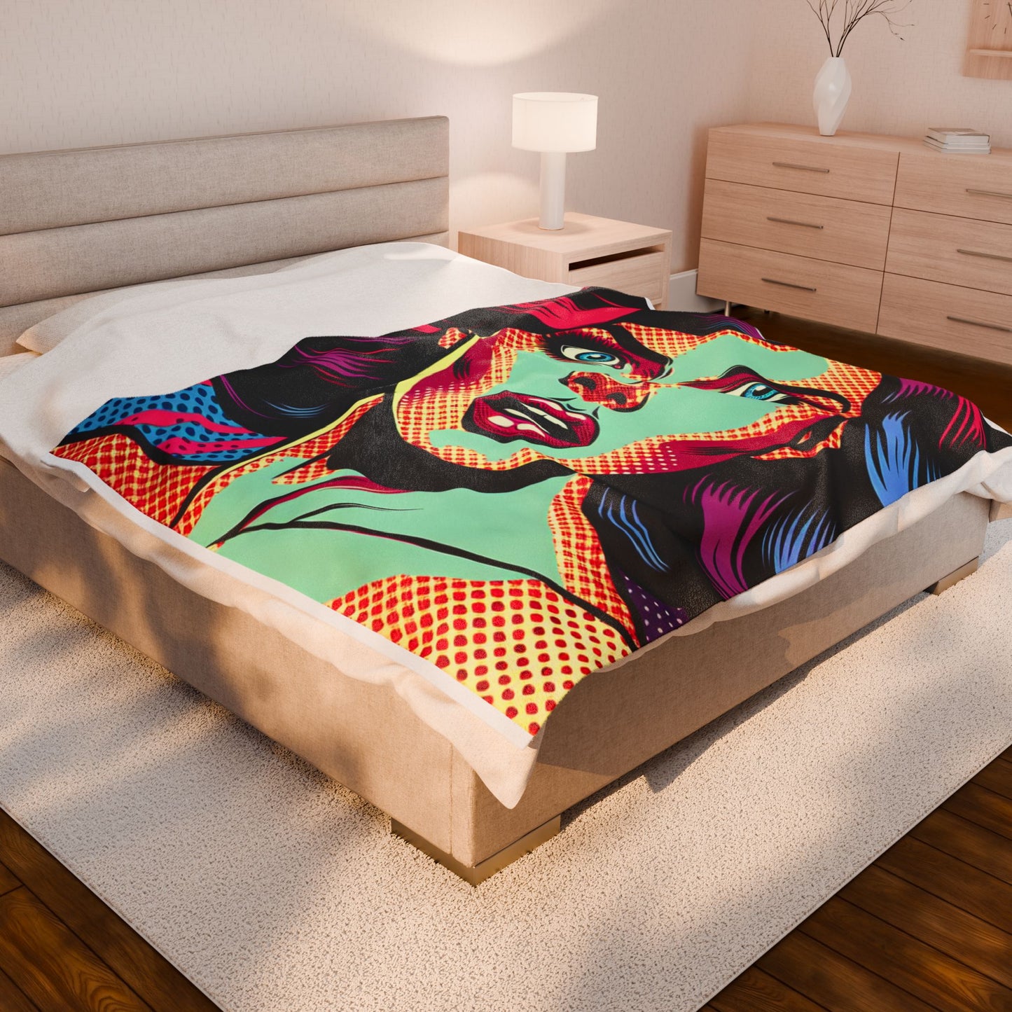 Retro Pop Expression - Plush Blanket