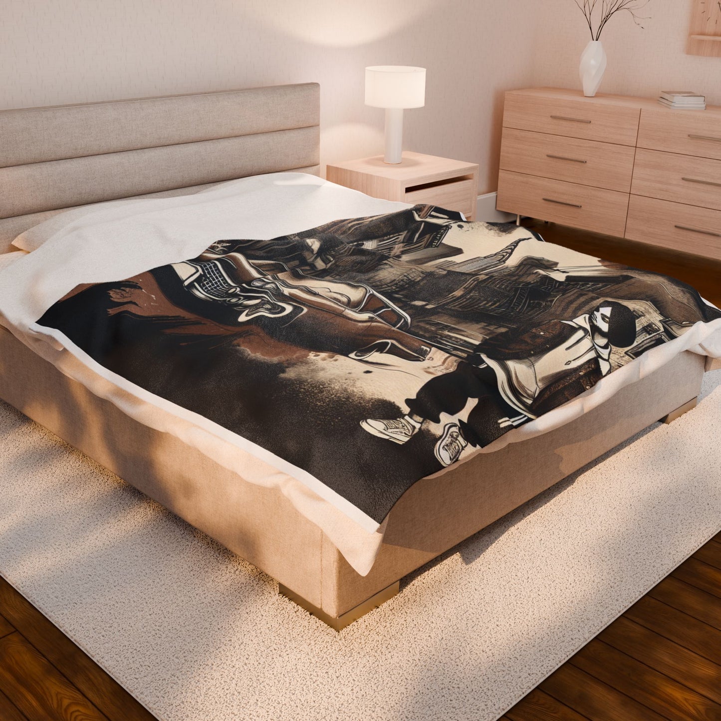 Cruising through Nostalgia - Plush Blanket