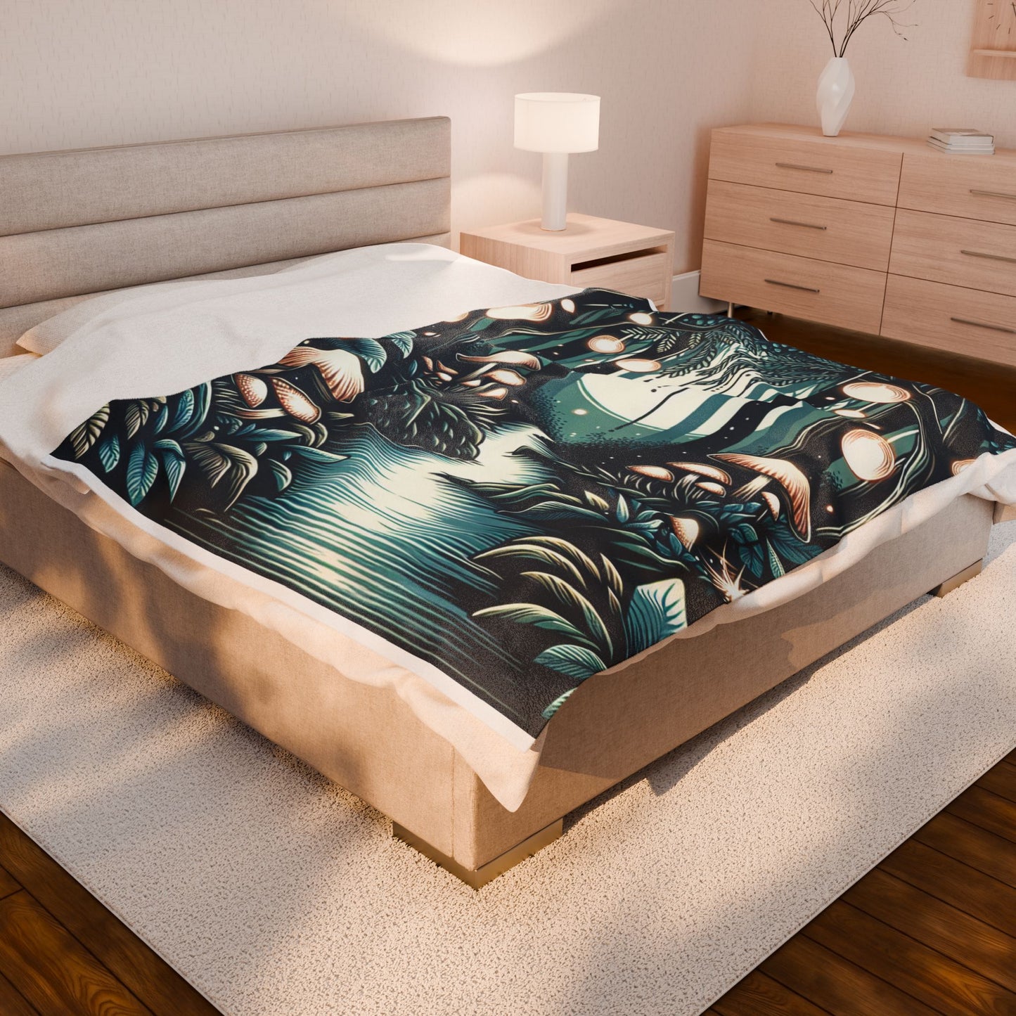 Mystical Woodland Pathway - Plush Blanket