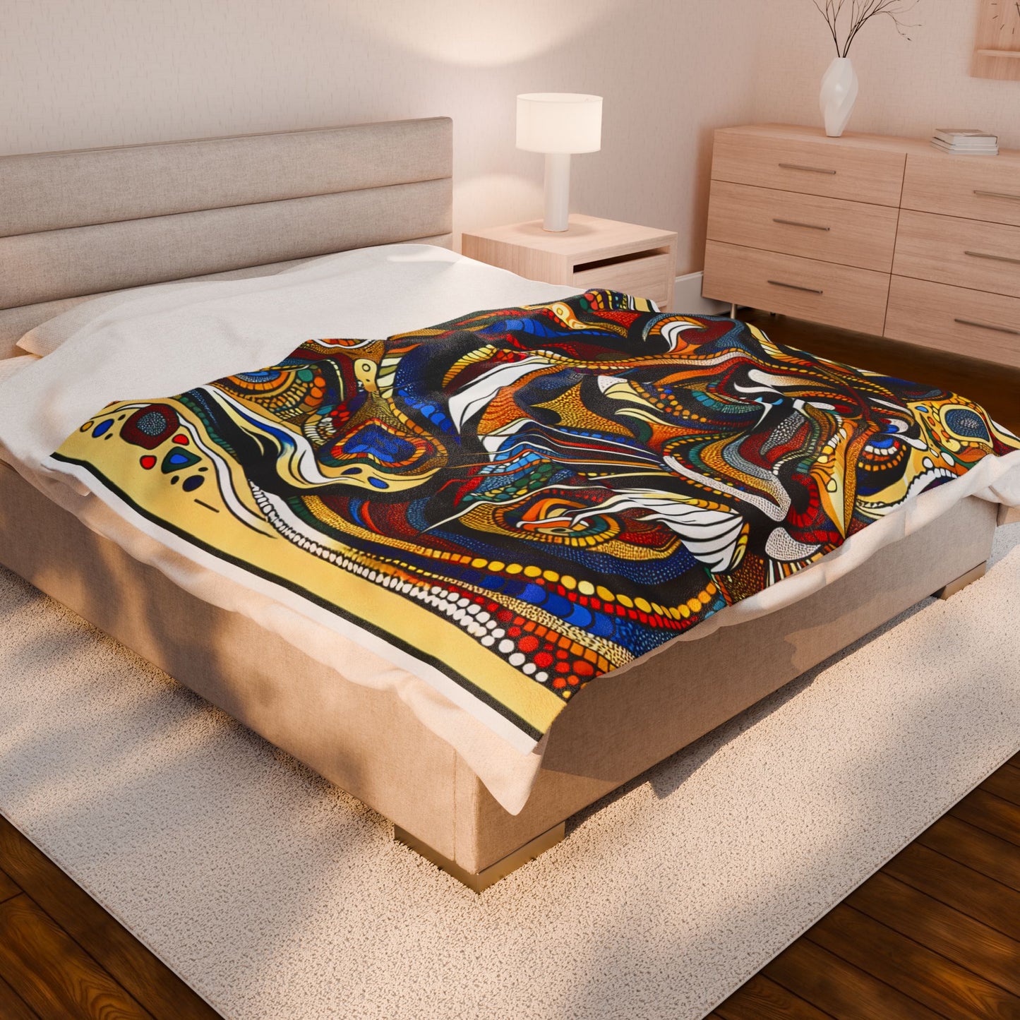 Tiger in Motion - Plush Blanket