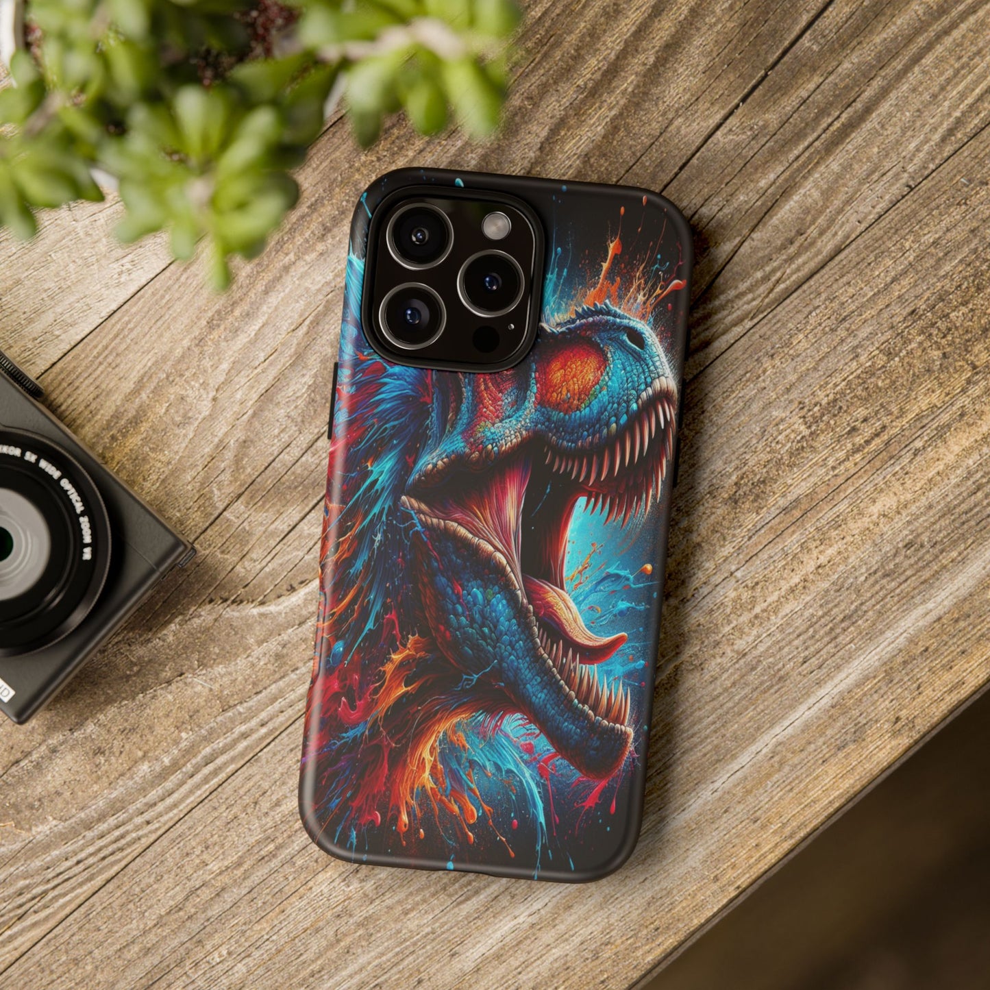 Colorburst Dinosaur Roar - Phone Case